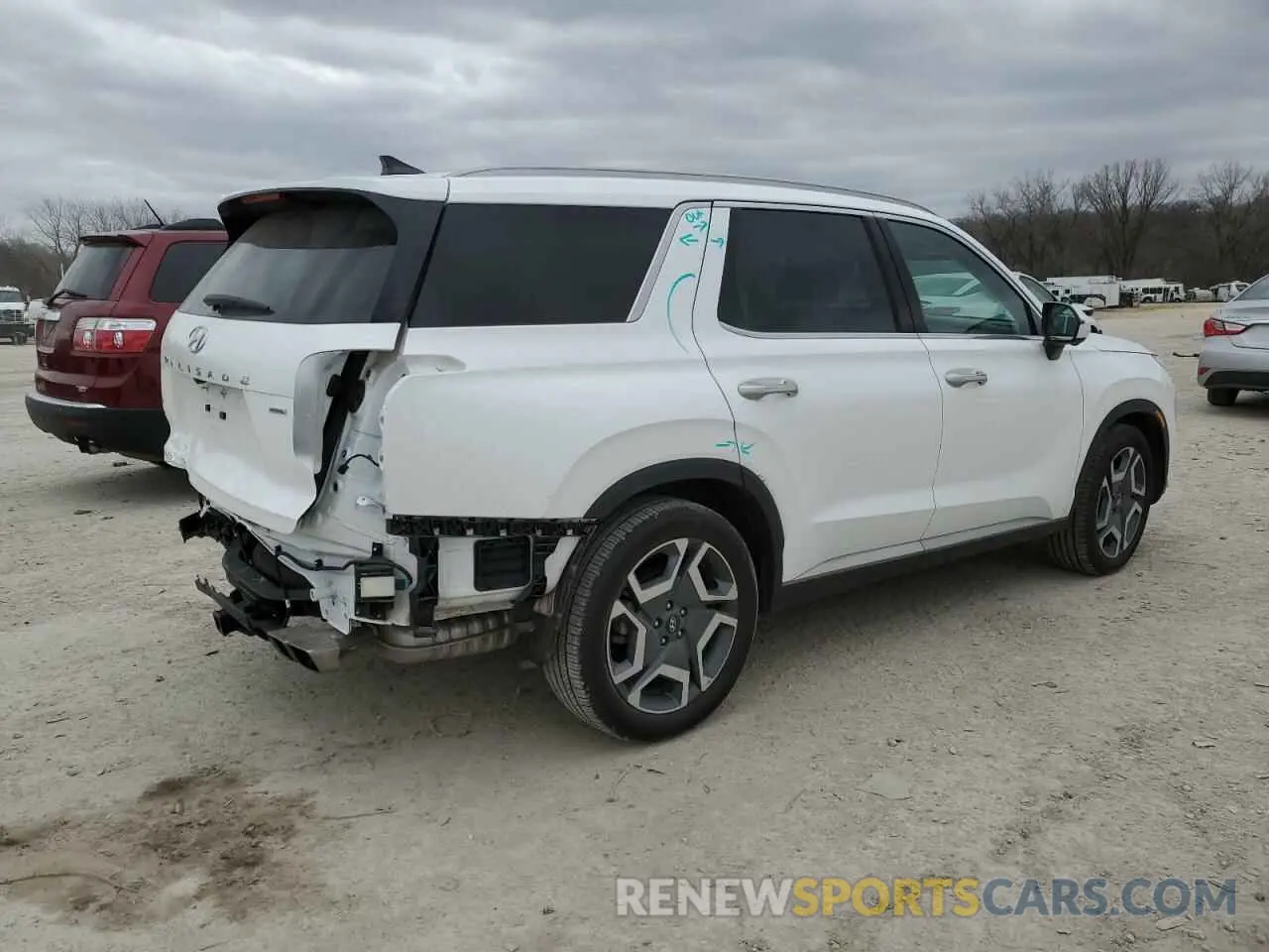 3 fotografías del automóvil dañado KM8R5DGE4RU782192 HYUNDAI PALISADE 2024