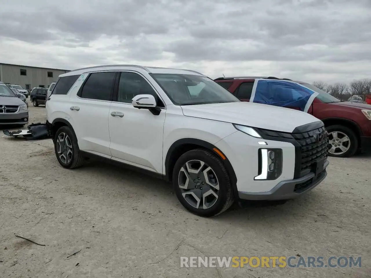 4 fotografías del automóvil dañado KM8R5DGE4RU782192 HYUNDAI PALISADE 2024