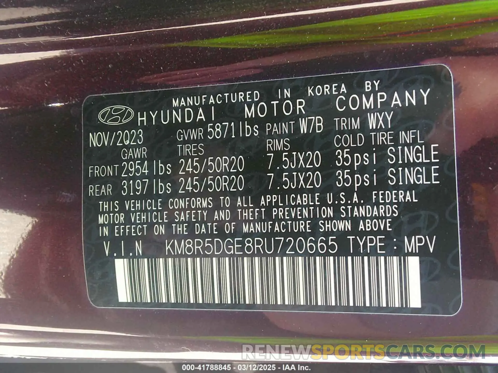 9 fotografías del automóvil dañado KM8R5DGE8RU720665 HYUNDAI PALISADE 2024
