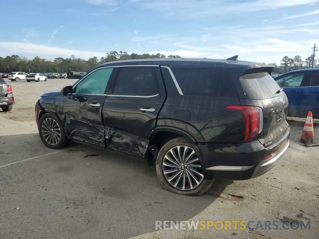 2 fotografías del automóvil dañado KM8R74GE2RU681128 HYUNDAI PALISADE 2024