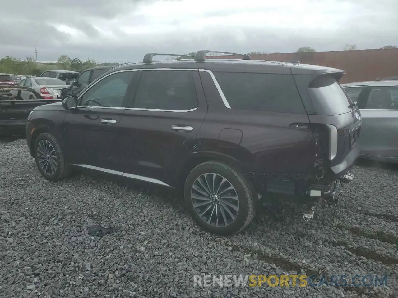 2 fotografías del automóvil dañado KM8R74GE5RU678773 HYUNDAI PALISADE 2024
