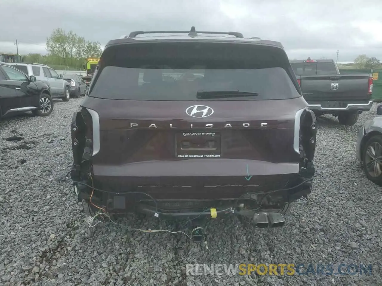 6 fotografías del automóvil dañado KM8R74GE5RU678773 HYUNDAI PALISADE 2024
