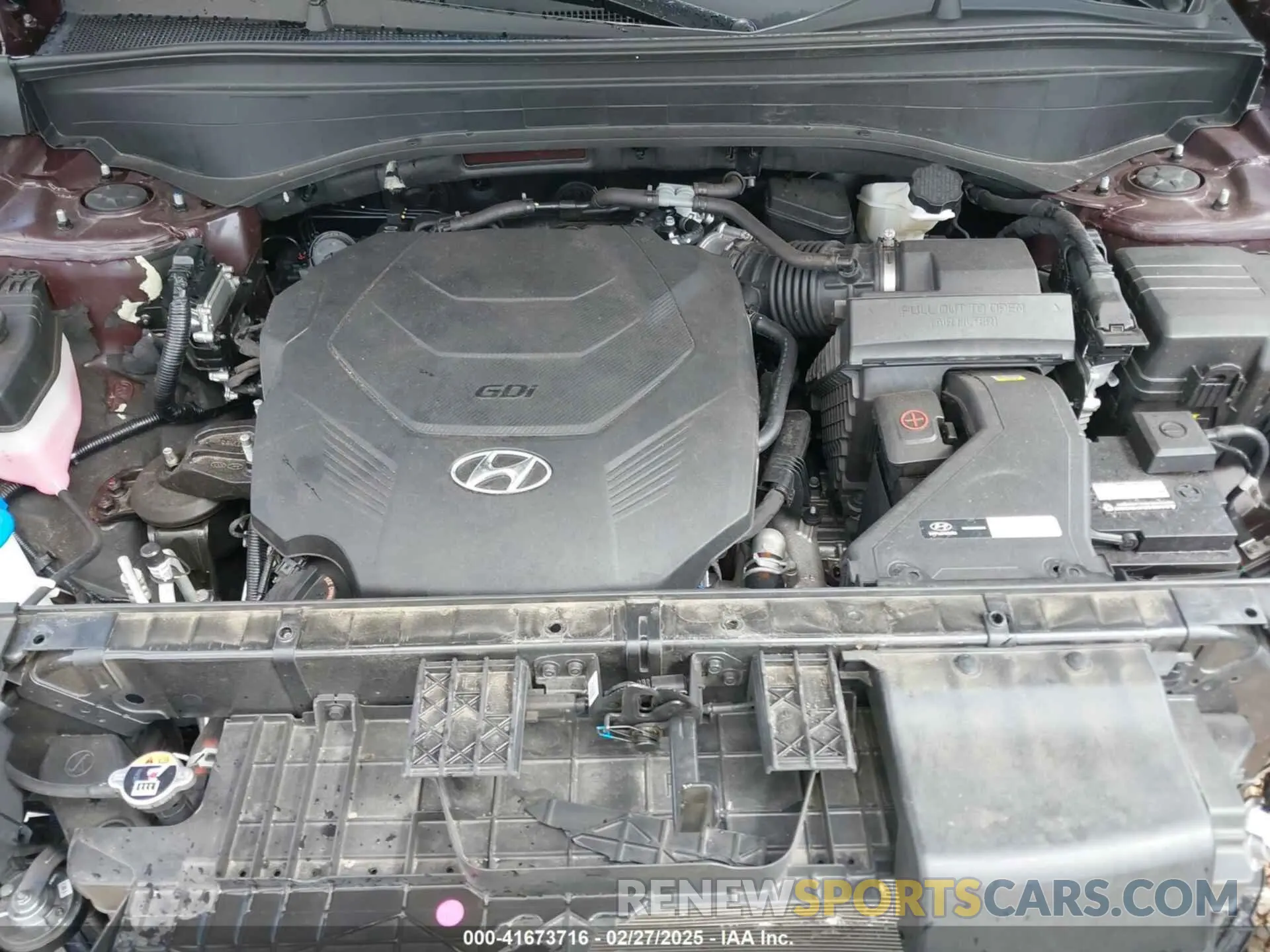 10 fotografías del automóvil dañado KM8R74GE7RU672196 HYUNDAI PALISADE 2024