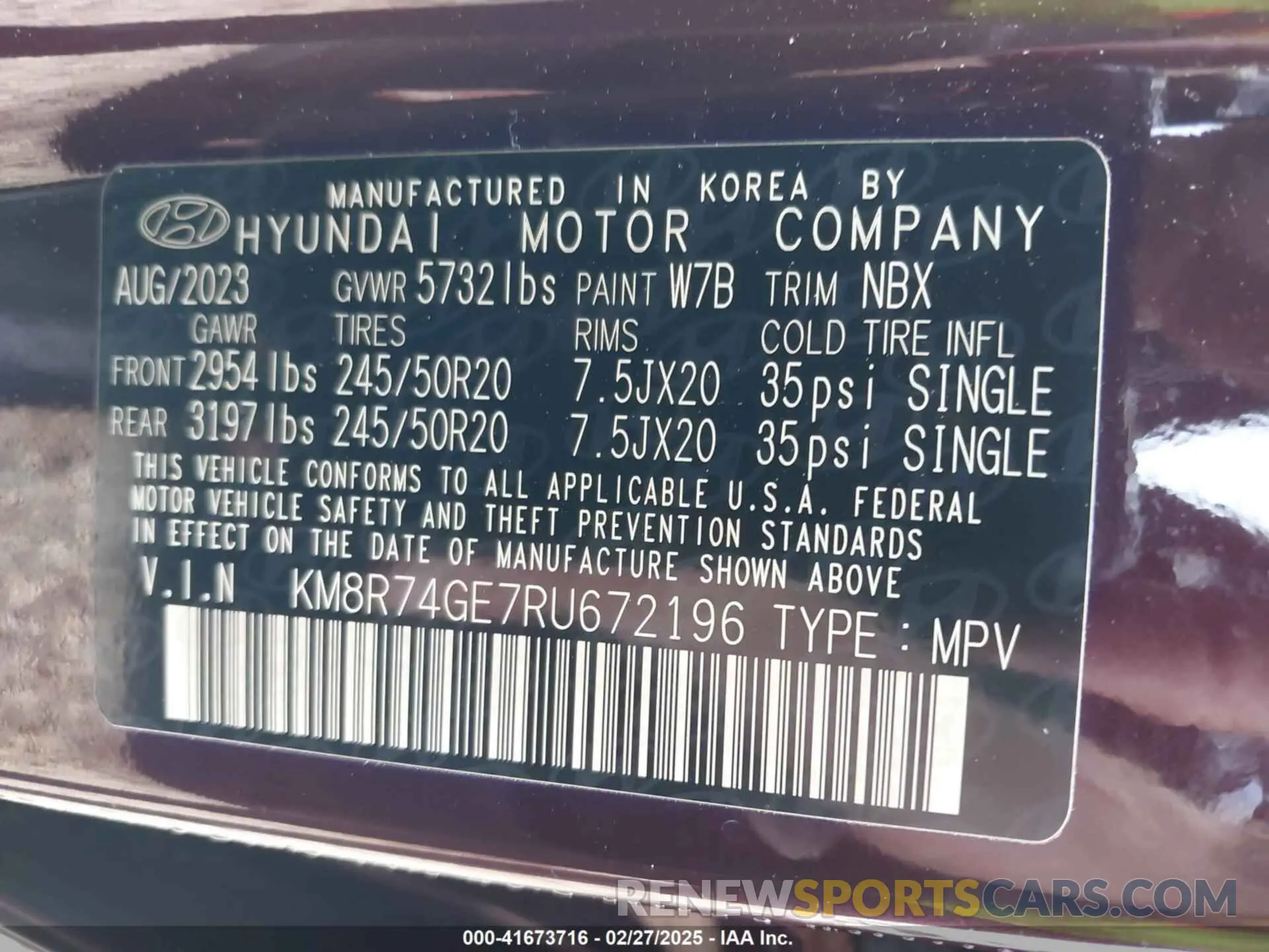 9 fotografías del automóvil dañado KM8R74GE7RU672196 HYUNDAI PALISADE 2024