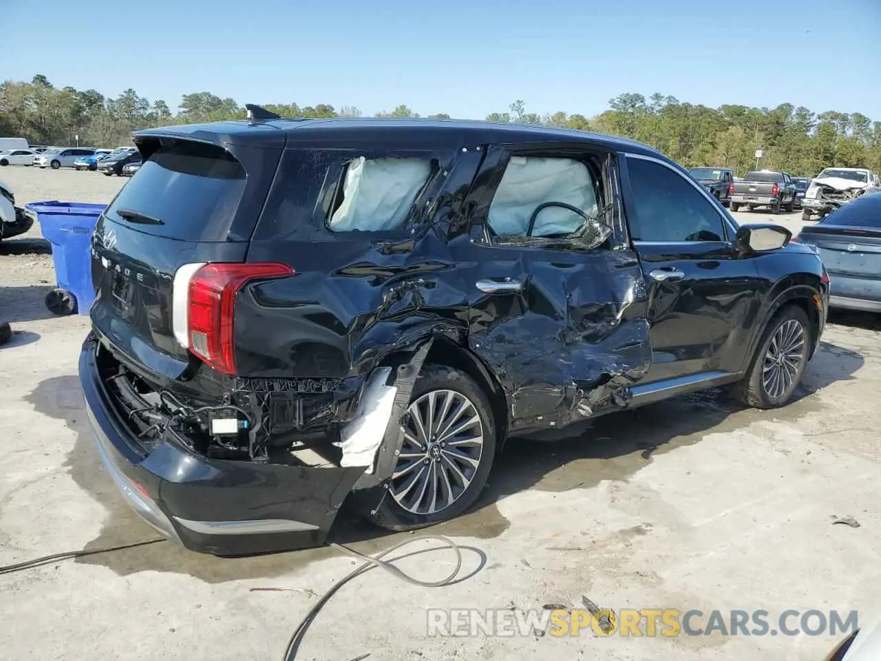3 fotografías del automóvil dañado KM8R74GE7RU751108 HYUNDAI PALISADE 2024