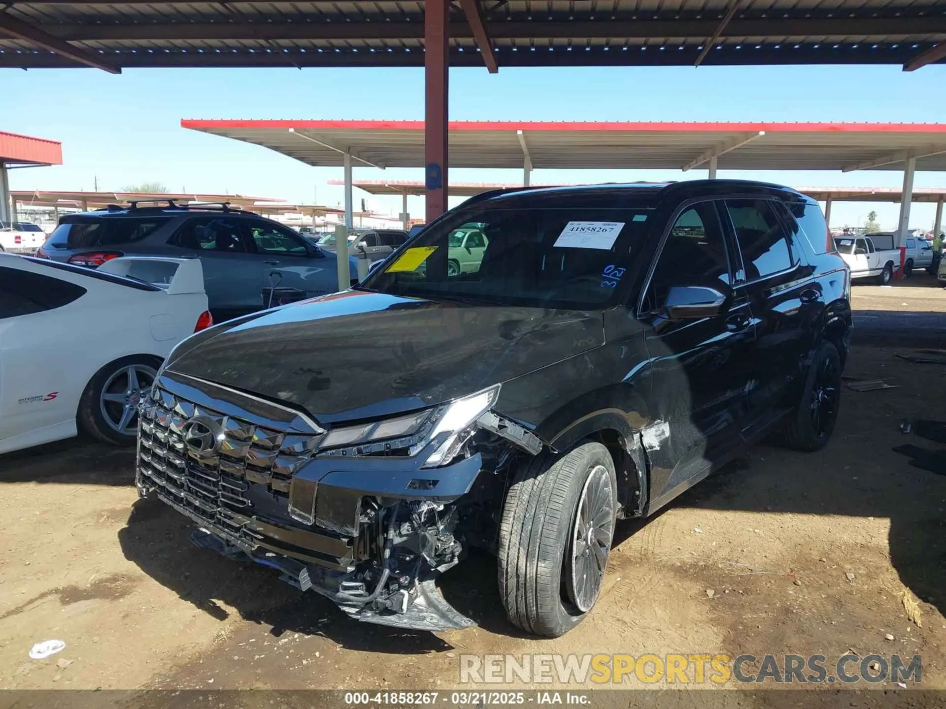 2 fotografías del automóvil dañado KM8R7DGE1RU737737 HYUNDAI PALISADE 2024