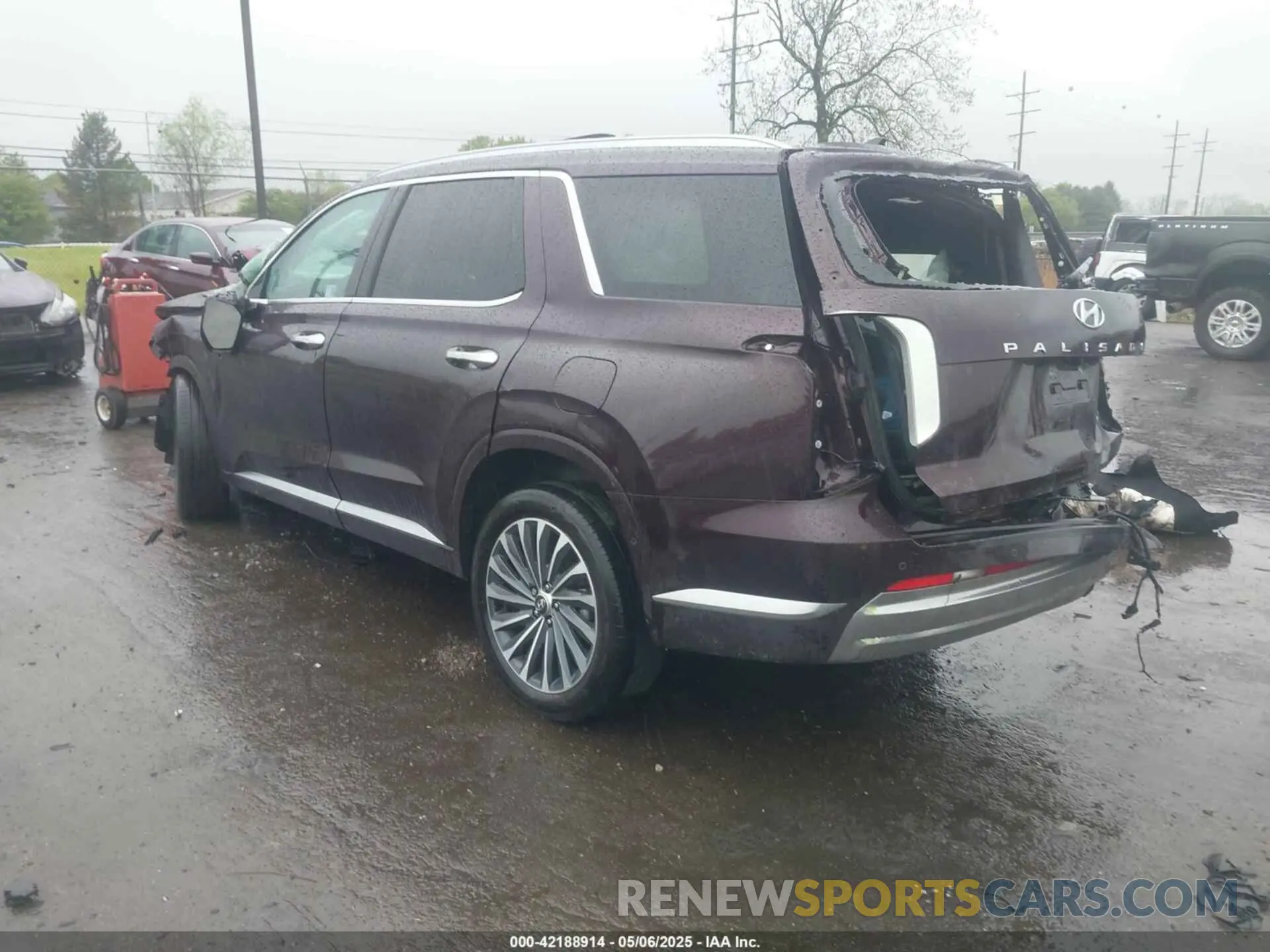 3 fotografías del automóvil dañado KM8R7DGE2RU787773 HYUNDAI PALISADE 2024