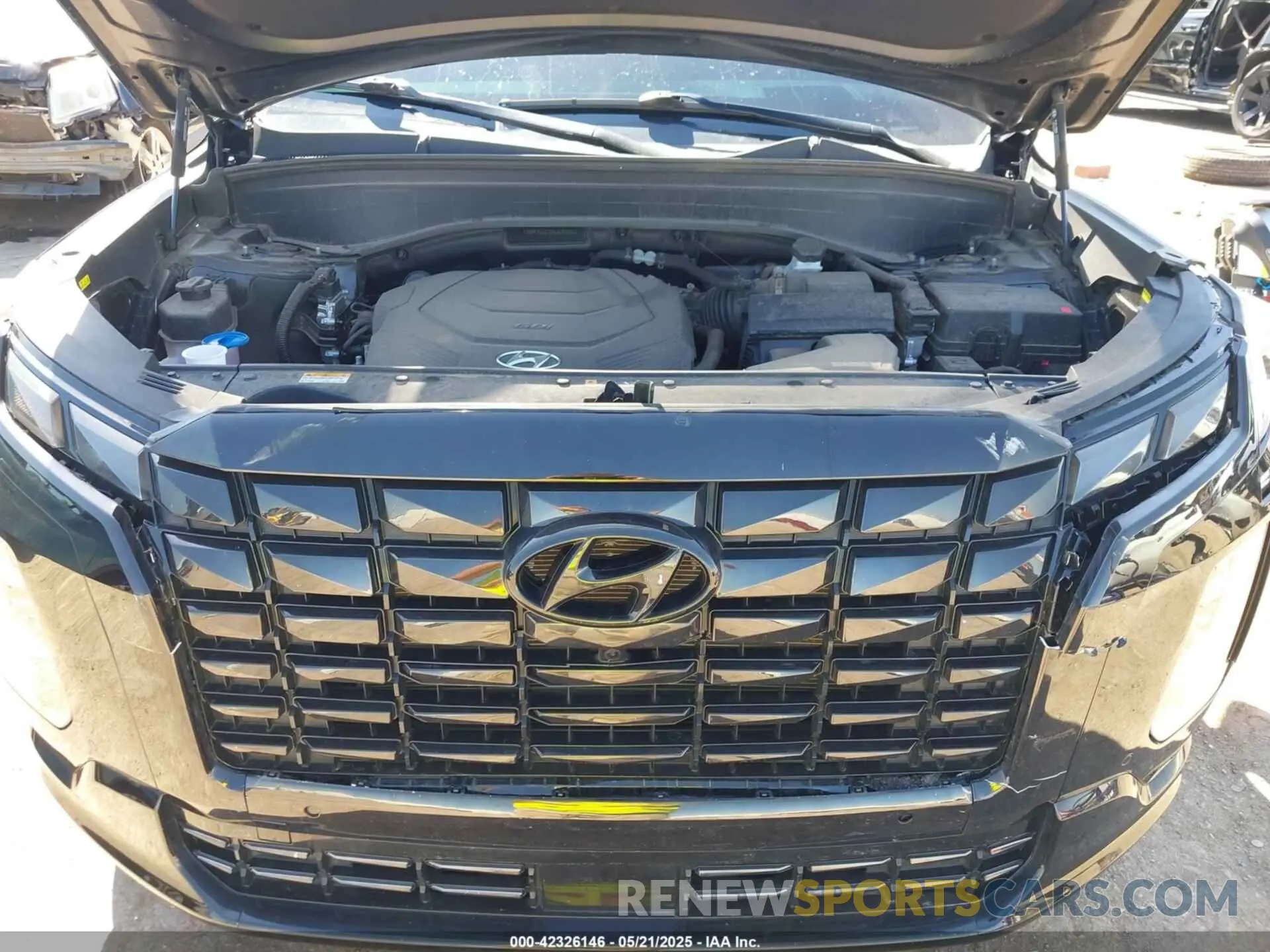 10 fotografías del automóvil dañado KM8R7DGE3RU693966 HYUNDAI PALISADE 2024
