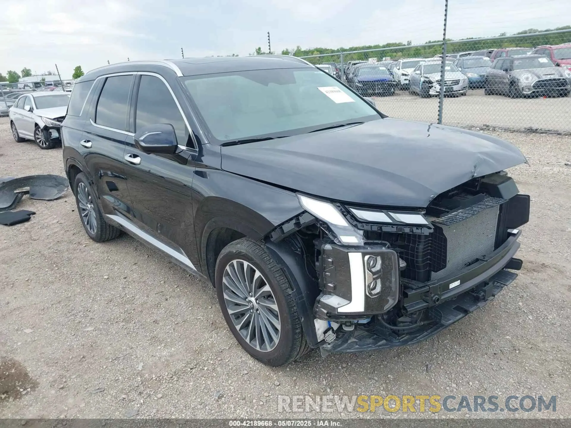 1 fotografías del automóvil dañado KM8R7DGE4RU786205 HYUNDAI PALISADE 2024