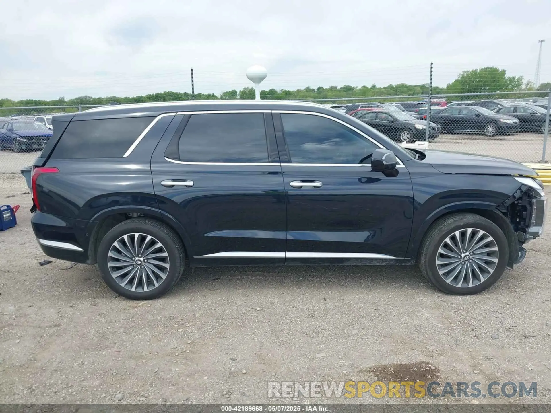 14 fotografías del automóvil dañado KM8R7DGE4RU786205 HYUNDAI PALISADE 2024