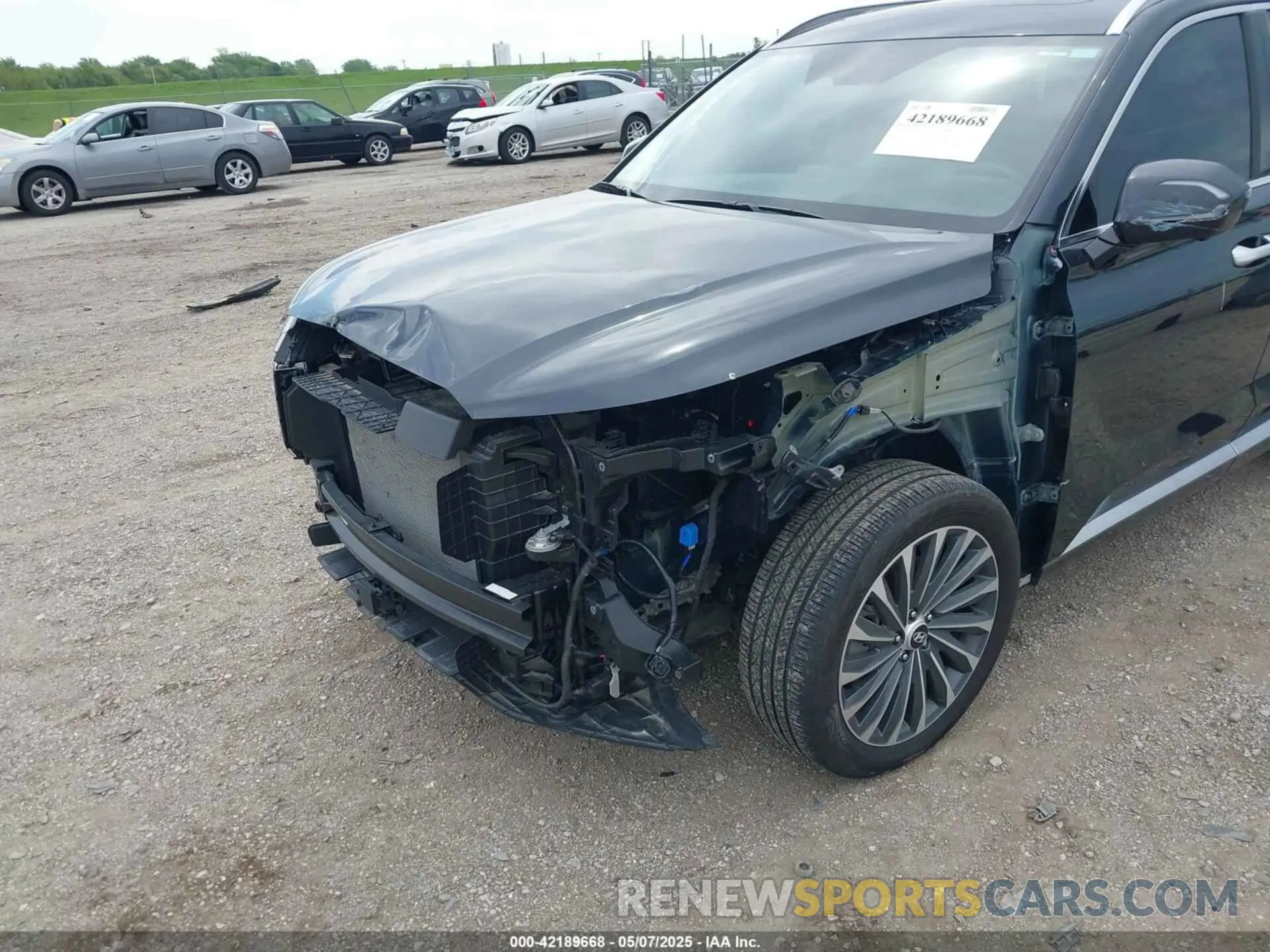6 fotografías del automóvil dañado KM8R7DGE4RU786205 HYUNDAI PALISADE 2024