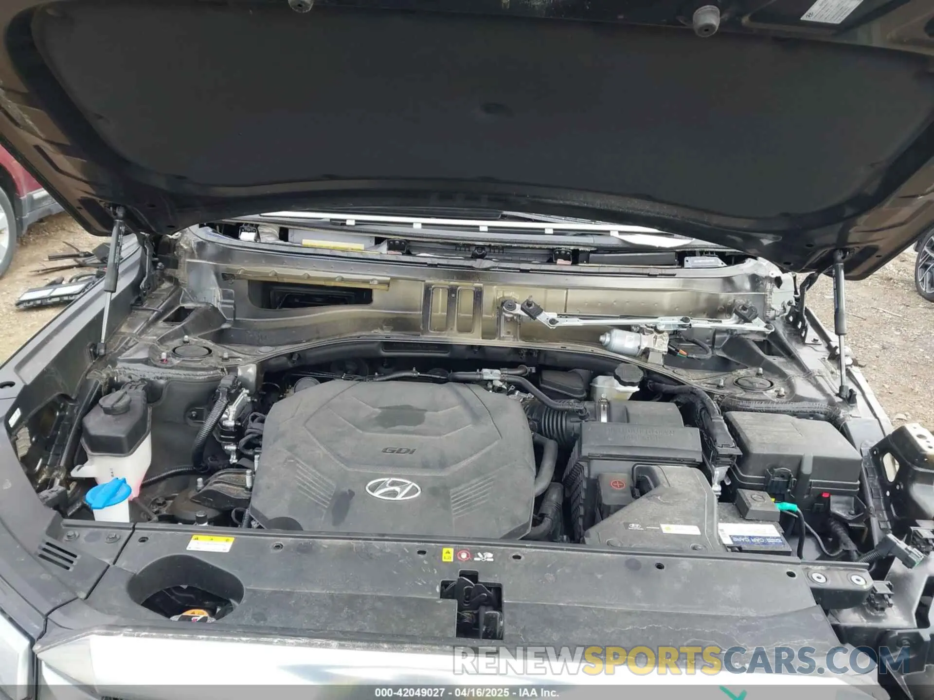 10 fotografías del automóvil dañado KM8R7DGE5RU679888 HYUNDAI PALISADE 2024