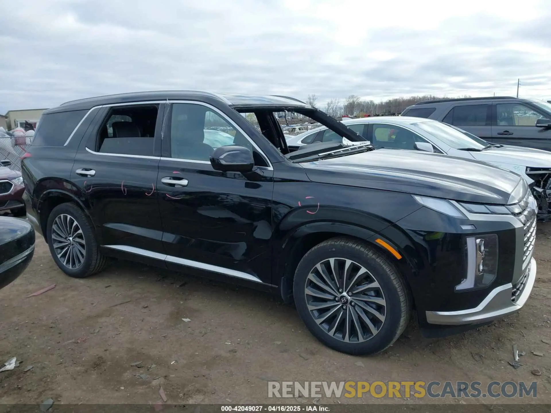 14 fotografías del automóvil dañado KM8R7DGE5RU679888 HYUNDAI PALISADE 2024