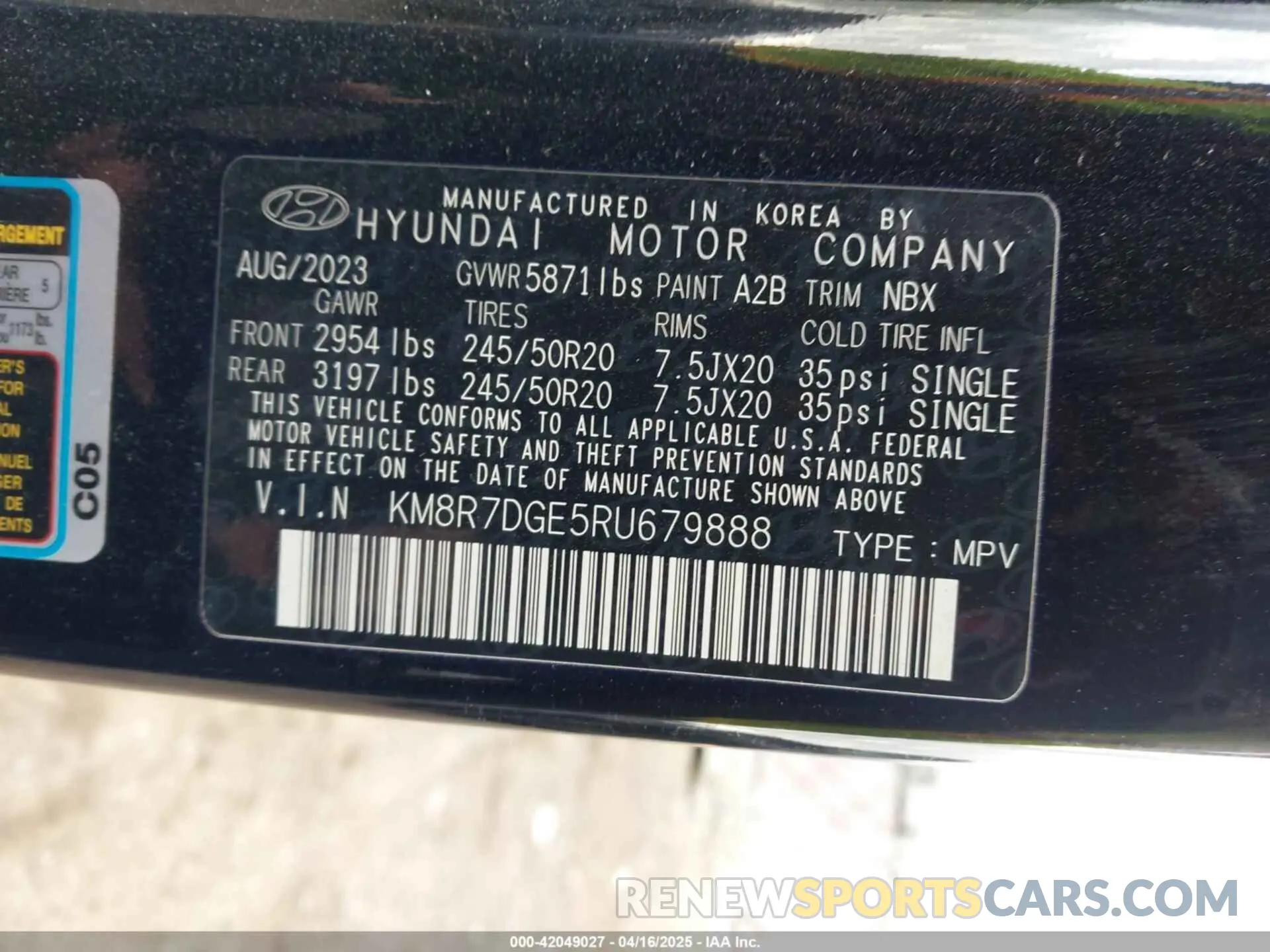9 fotografías del automóvil dañado KM8R7DGE5RU679888 HYUNDAI PALISADE 2024