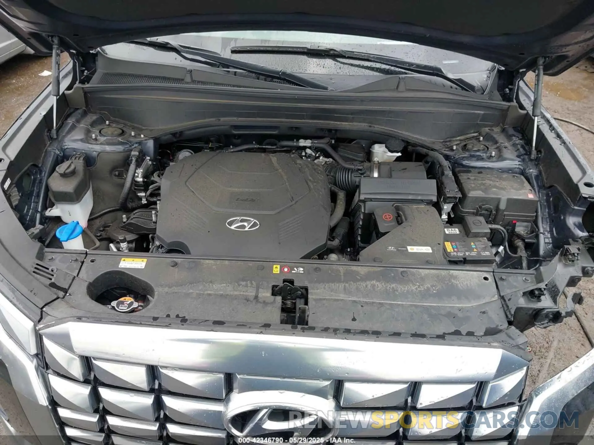 10 fotografías del automóvil dañado KM8R7DGE7RU650635 HYUNDAI PALISADE 2024