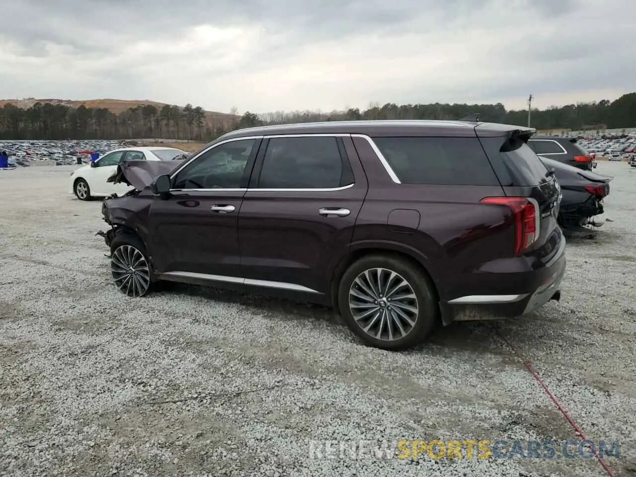 2 fotografías del automóvil dañado KM8R7DGE7RU654586 HYUNDAI PALISADE 2024