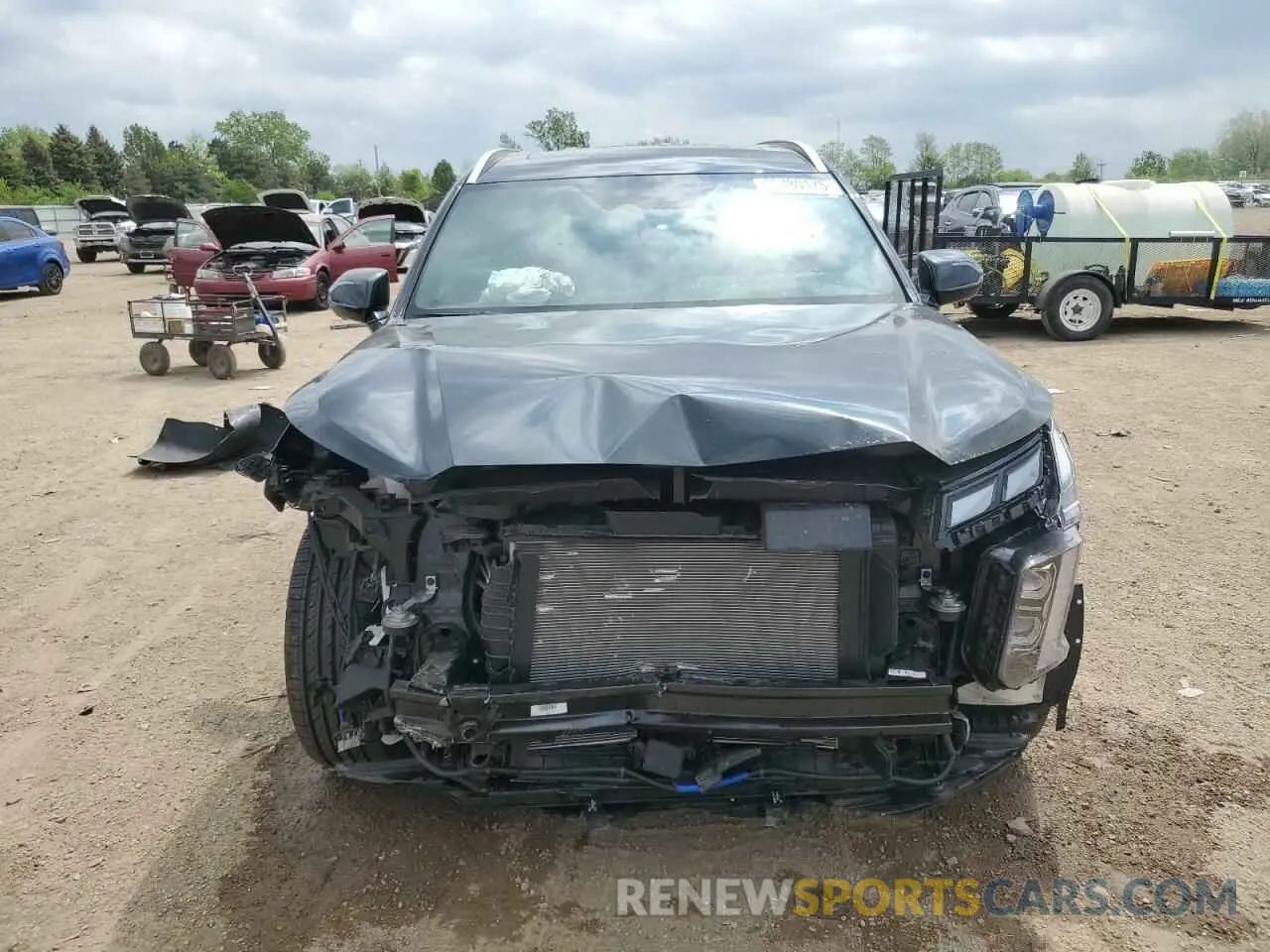 5 fotografías del automóvil dañado KM8R7DGE8RU656184 HYUNDAI PALISADE 2024