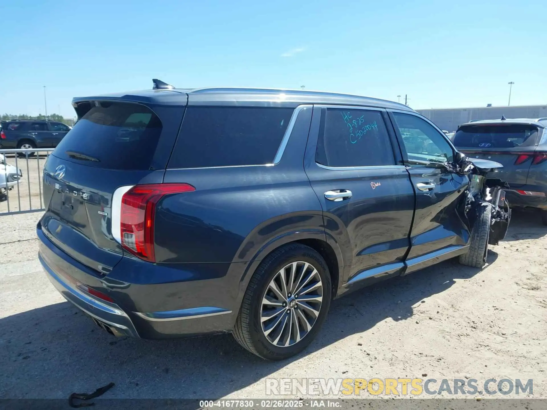 4 fotografías del automóvil dañado KM8R7DGE8RU717307 HYUNDAI PALISADE 2024