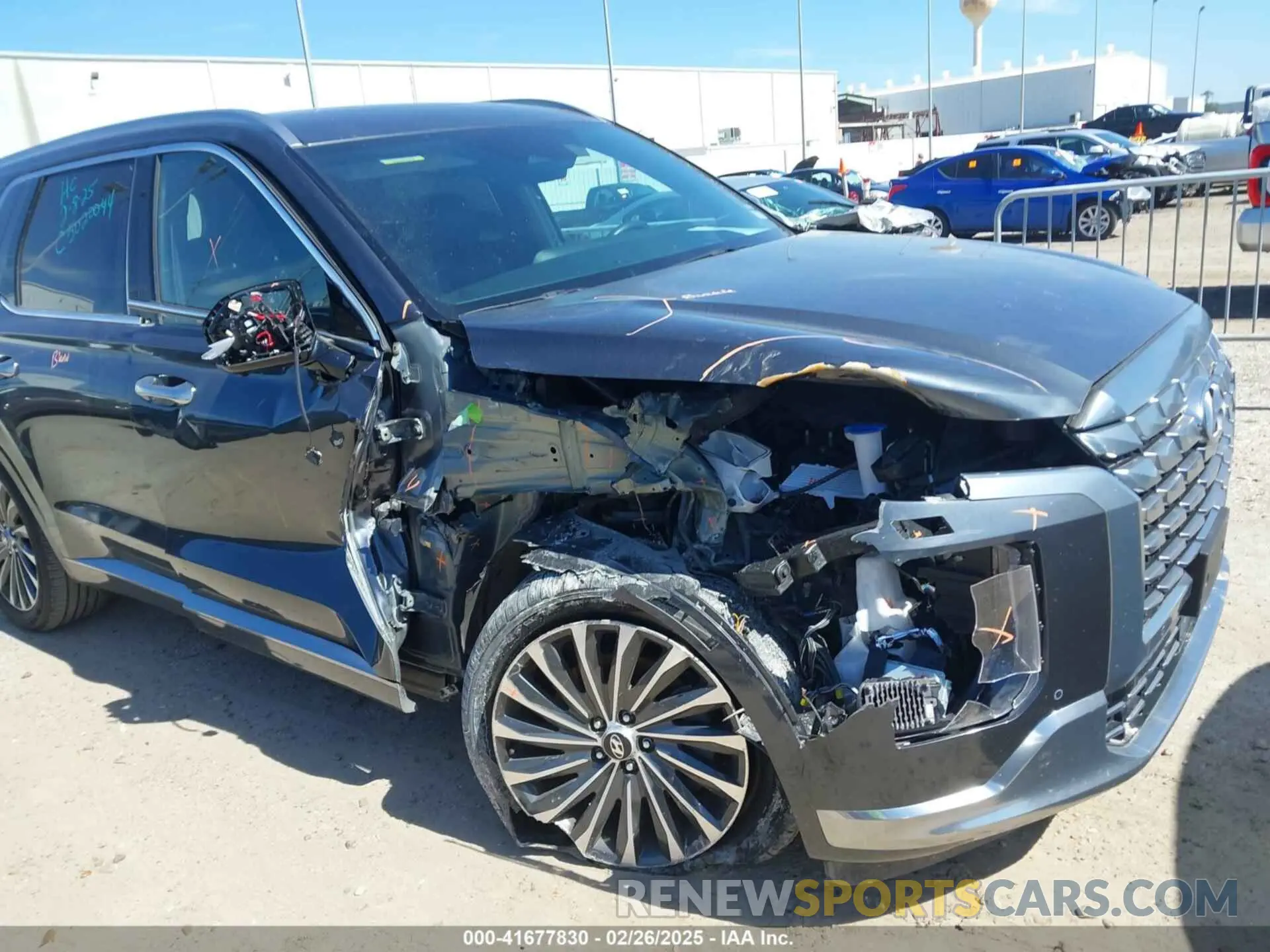 6 fotografías del automóvil dañado KM8R7DGE8RU717307 HYUNDAI PALISADE 2024