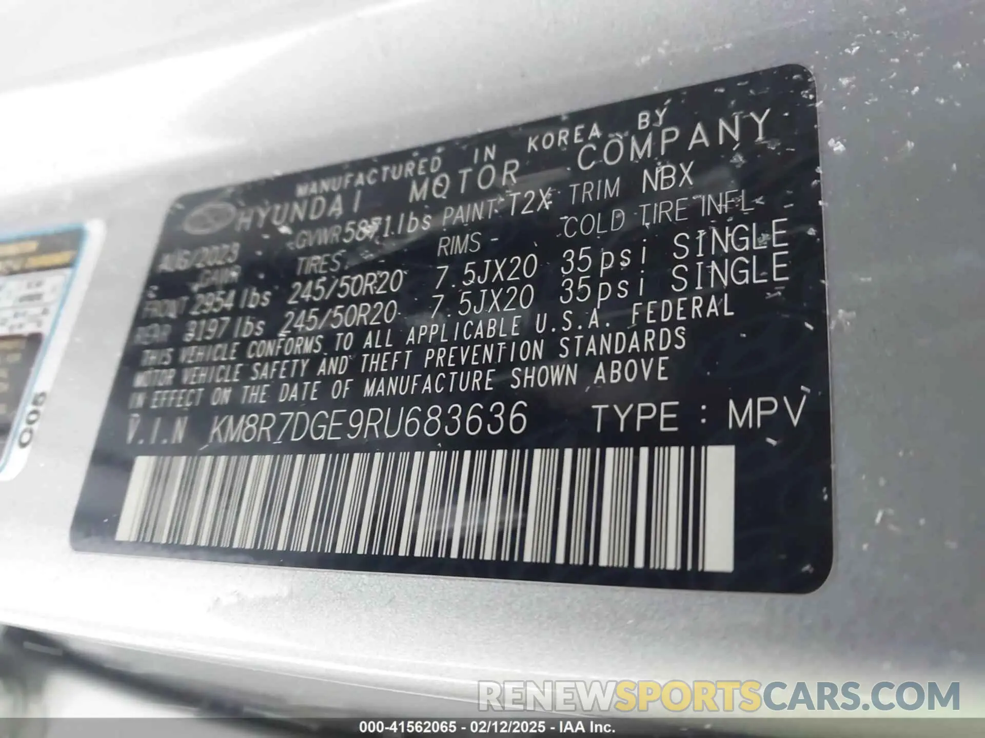 9 fotografías del automóvil dañado KM8R7DGE9RU683636 HYUNDAI PALISADE 2024