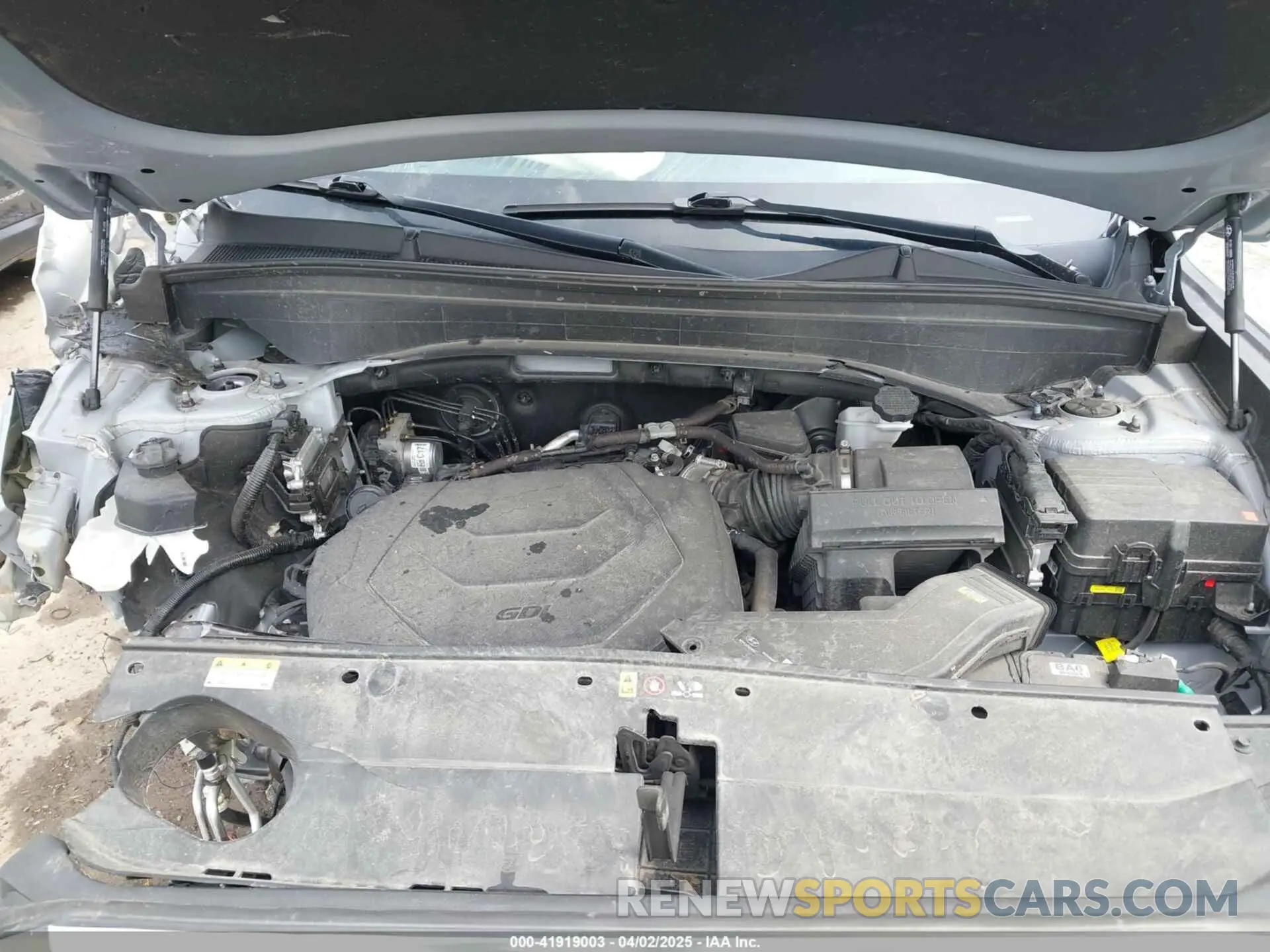 10 fotografías del automóvil dañado KM8R7DGE9RU692725 HYUNDAI PALISADE 2024