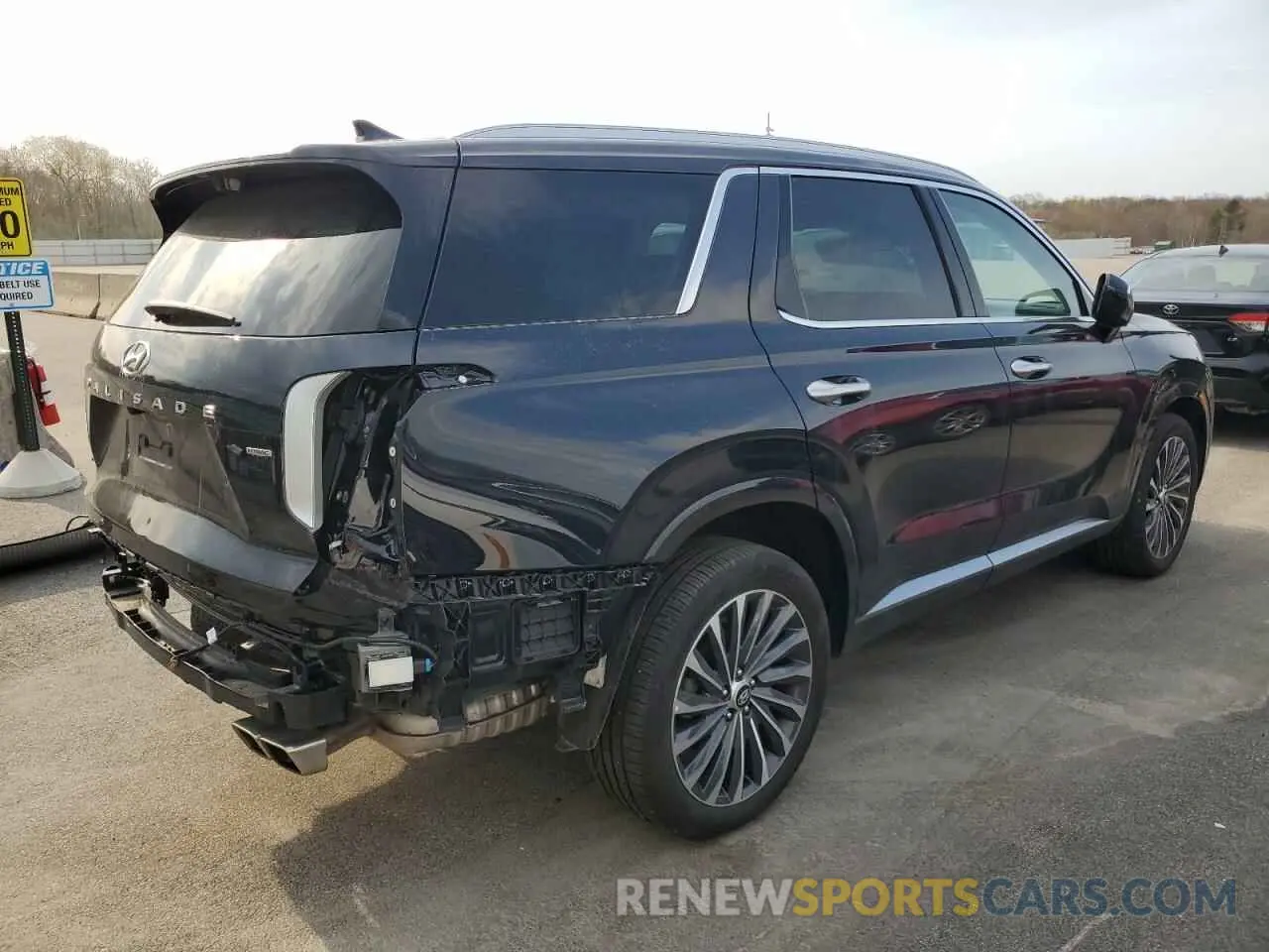 3 fotografías del automóvil dañado KM8R7DGE9RU701715 HYUNDAI PALISADE 2024