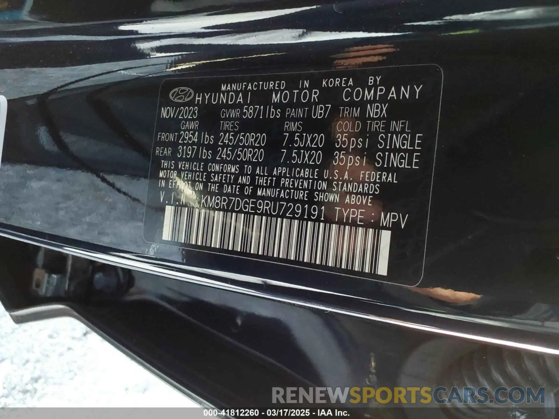9 fotografías del automóvil dañado KM8R7DGE9RU729191 HYUNDAI PALISADE 2024