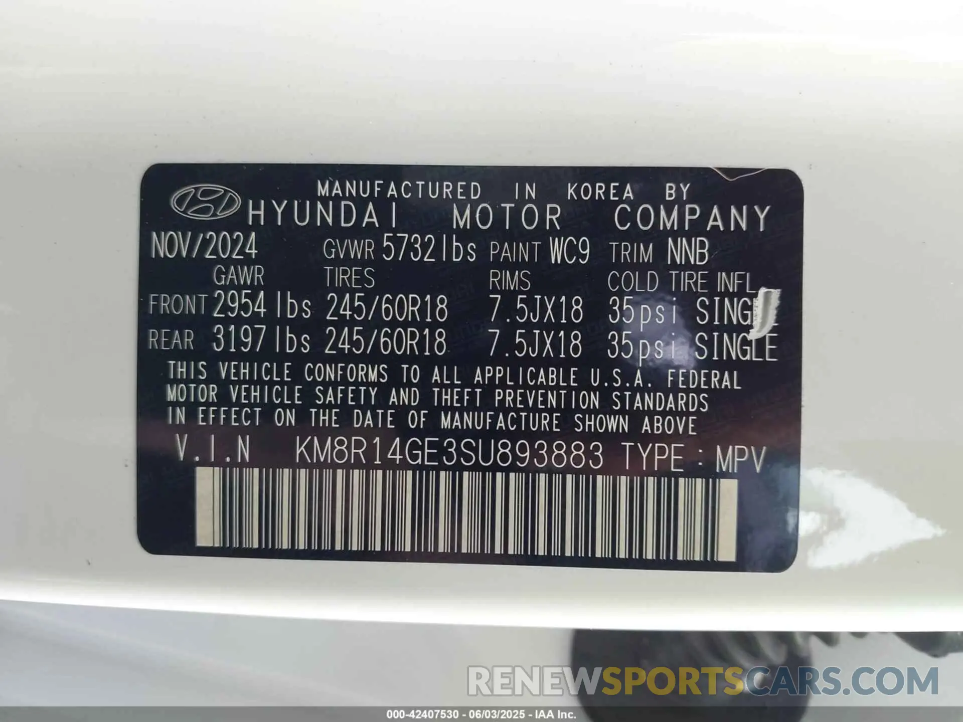 9 fotografías del automóvil dañado KM8R14GE3SU893883 HYUNDAI PALISADE 2025