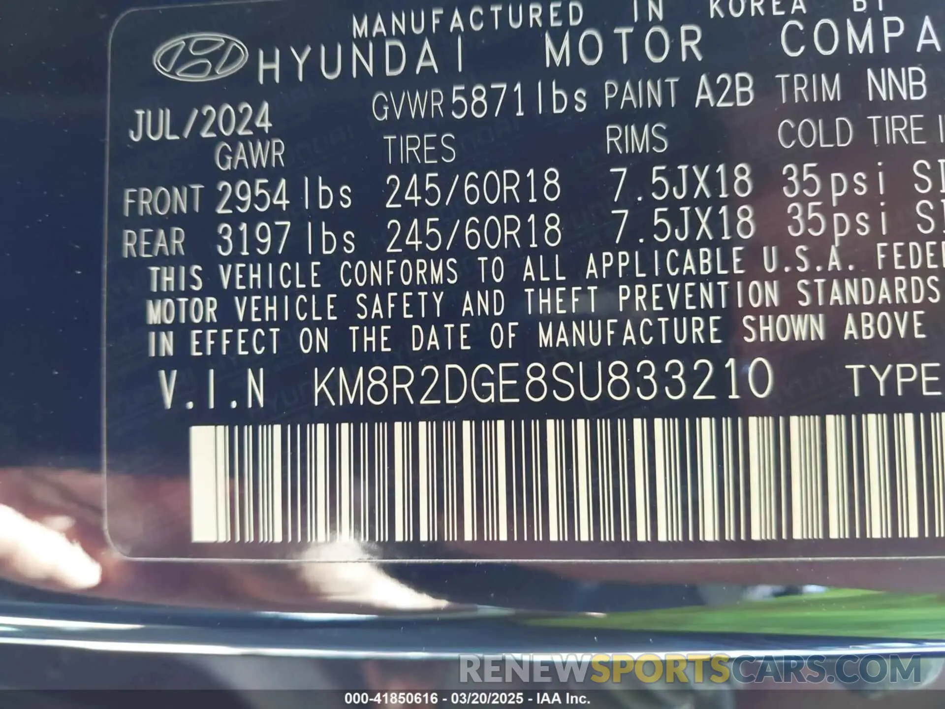 9 fotografías del automóvil dañado KM8R2DGE8SU833210 HYUNDAI PALISADE 2025
