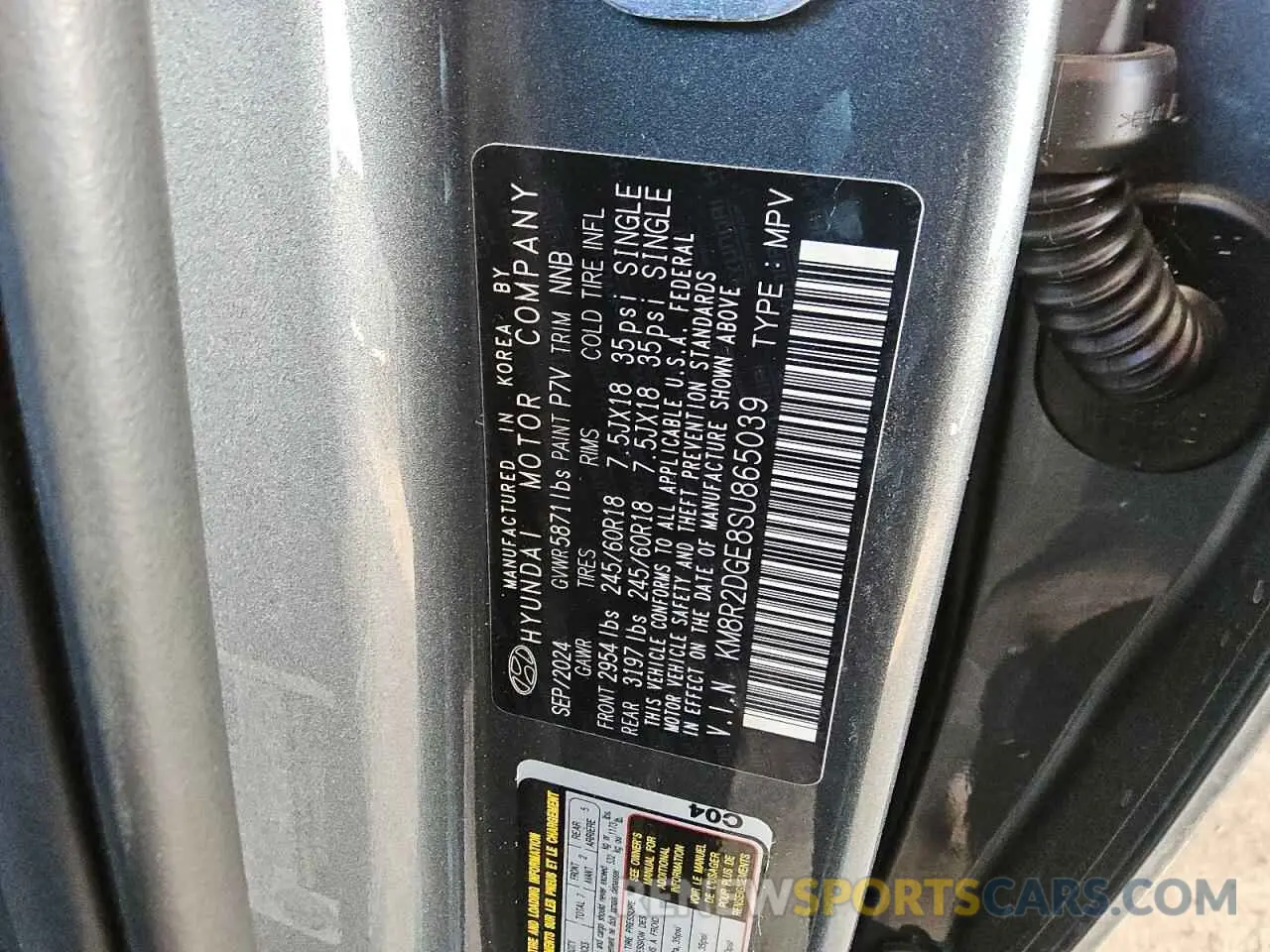 14 fotografías del automóvil dañado KM8R2DGE8SU865039 HYUNDAI PALISADE 2025