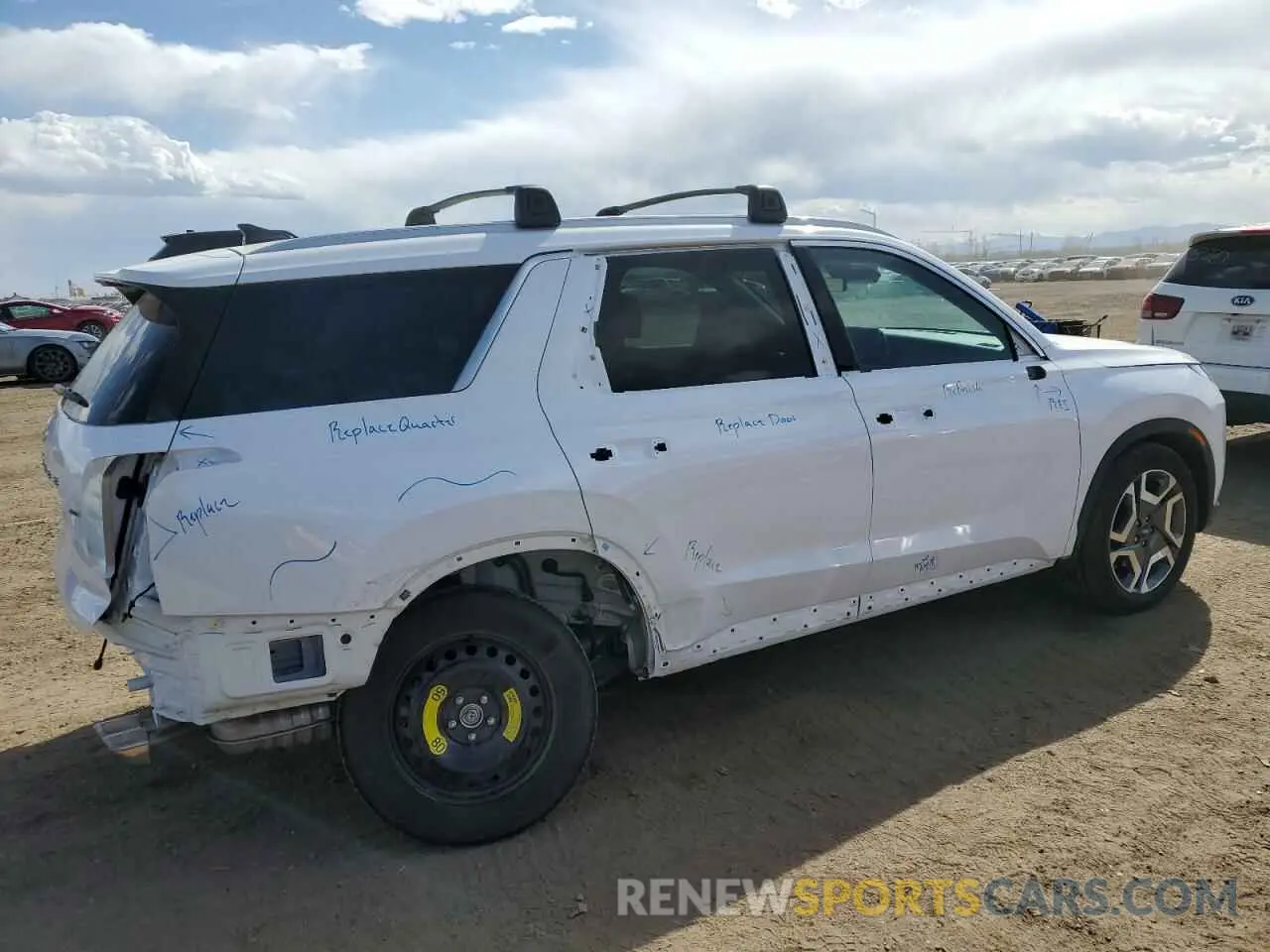 3 fotografías del automóvil dañado KM8R4DGE0SU875011 HYUNDAI PALISADE 2025
