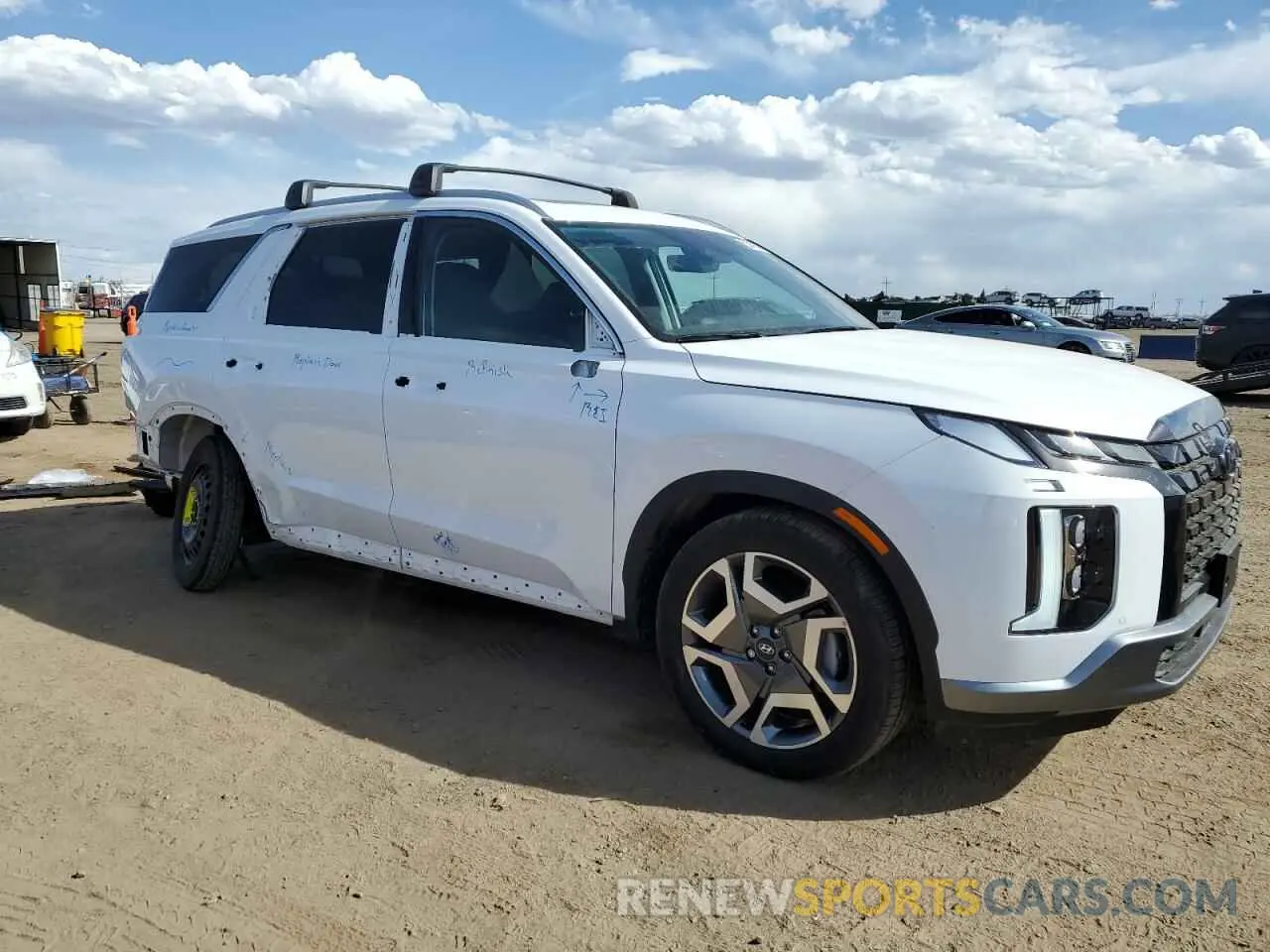 4 fotografías del automóvil dañado KM8R4DGE0SU875011 HYUNDAI PALISADE 2025