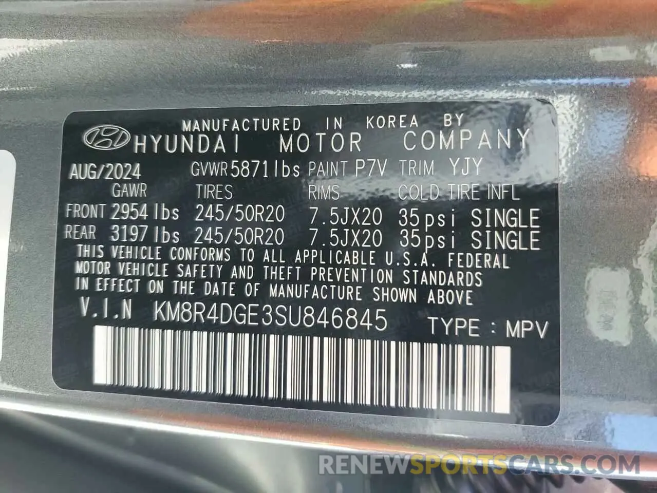 16 fotografías del automóvil dañado KM8R4DGE3SU846845 HYUNDAI PALISADE 2025