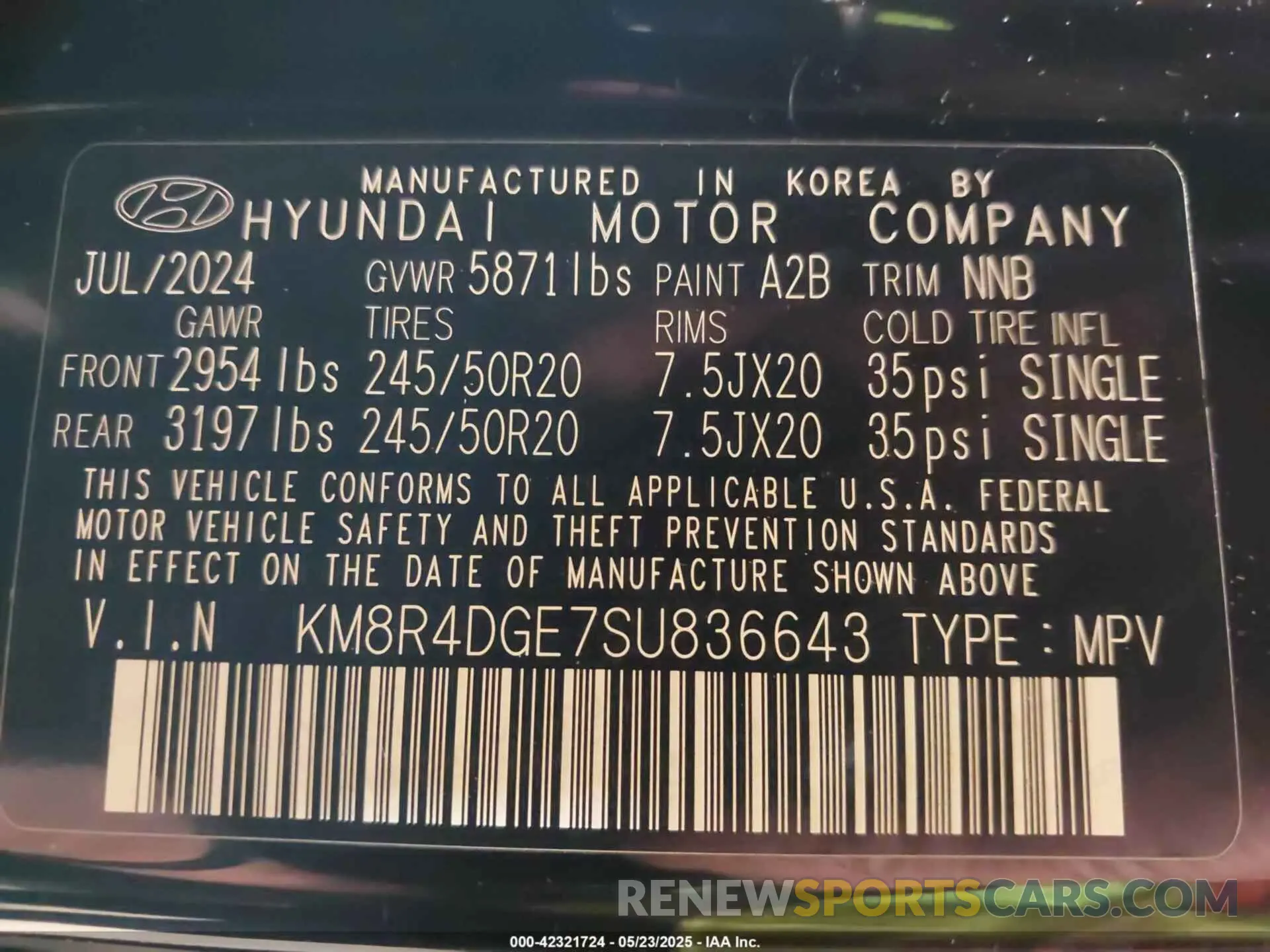 9 fotografías del automóvil dañado KM8R4DGE7SU836643 HYUNDAI PALISADE 2025