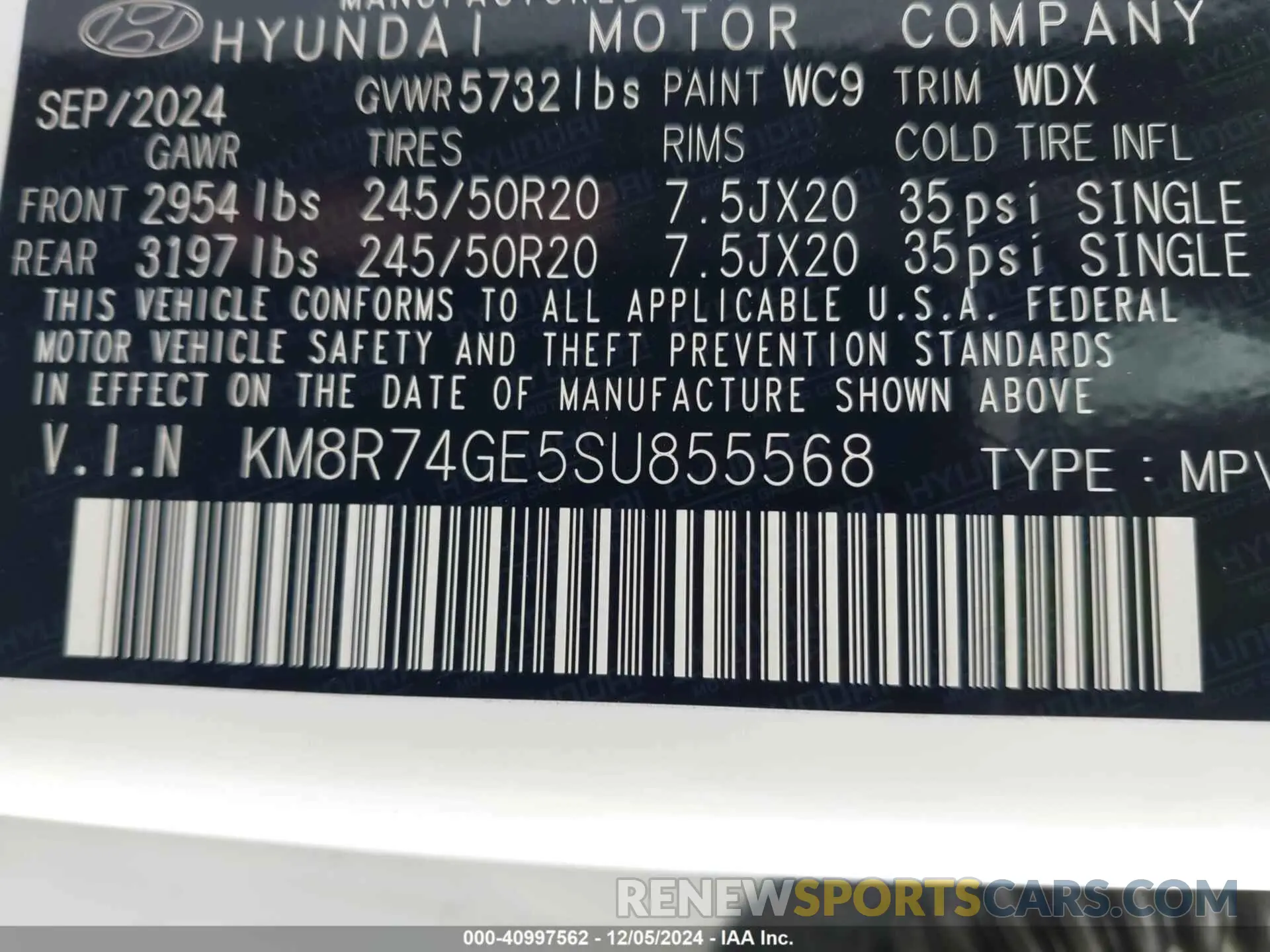9 fotografías del automóvil dañado KM8R74GE5SU855568 HYUNDAI PALISADE 2025
