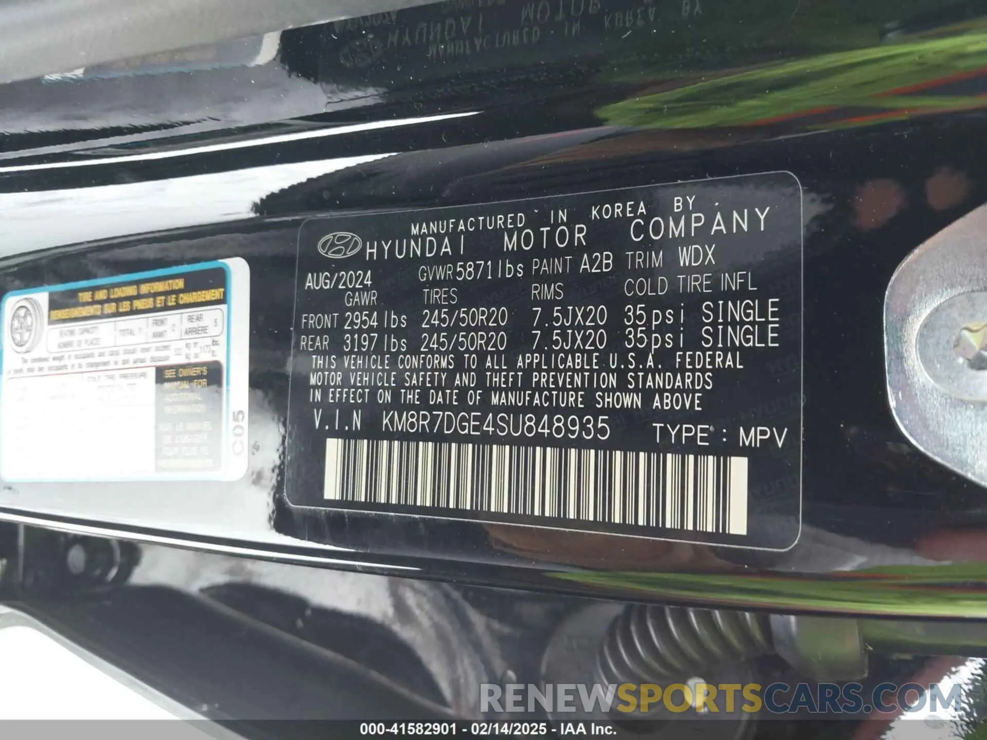 9 fotografías del automóvil dañado KM8R7DGE4SU848935 HYUNDAI PALISADE 2025