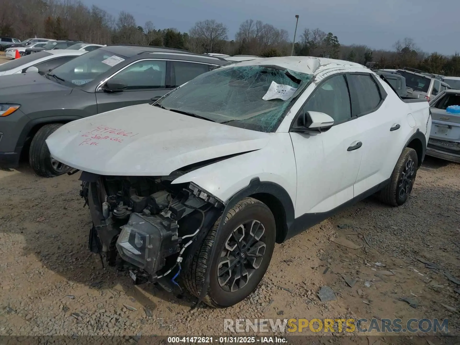 2 fotografías del automóvil dañado 5NTJB4AE7NH037039 HYUNDAI SANTA CRUZ 2022