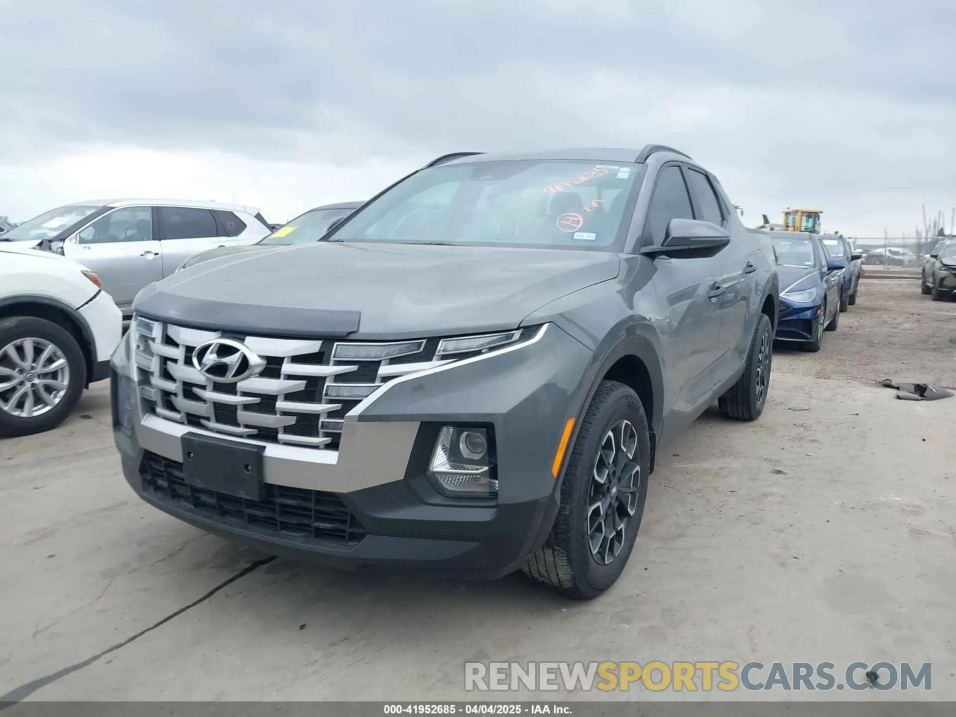 2 fotografías del automóvil dañado 5NTJCDAE1NH039351 HYUNDAI SANTA CRUZ 2022