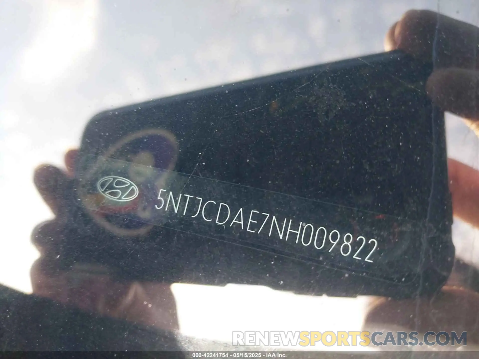 9 fotografías del automóvil dañado 5NTJCDAE7NH009822 HYUNDAI SANTA CRUZ 2022