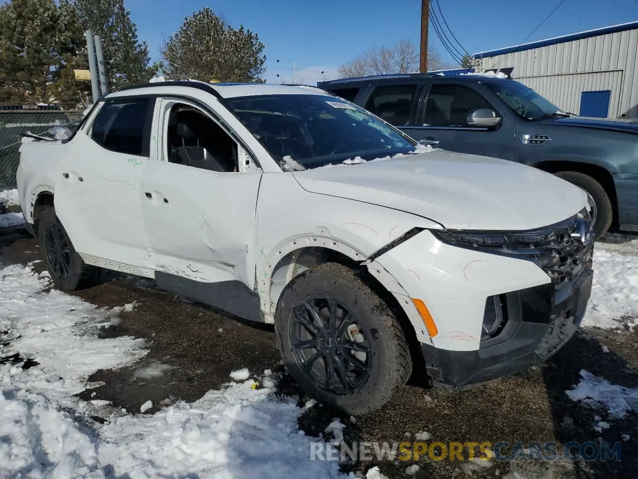 4 fotografías del automóvil dañado 5NTJEDAF0NH002701 HYUNDAI SANTA CRUZ 2022