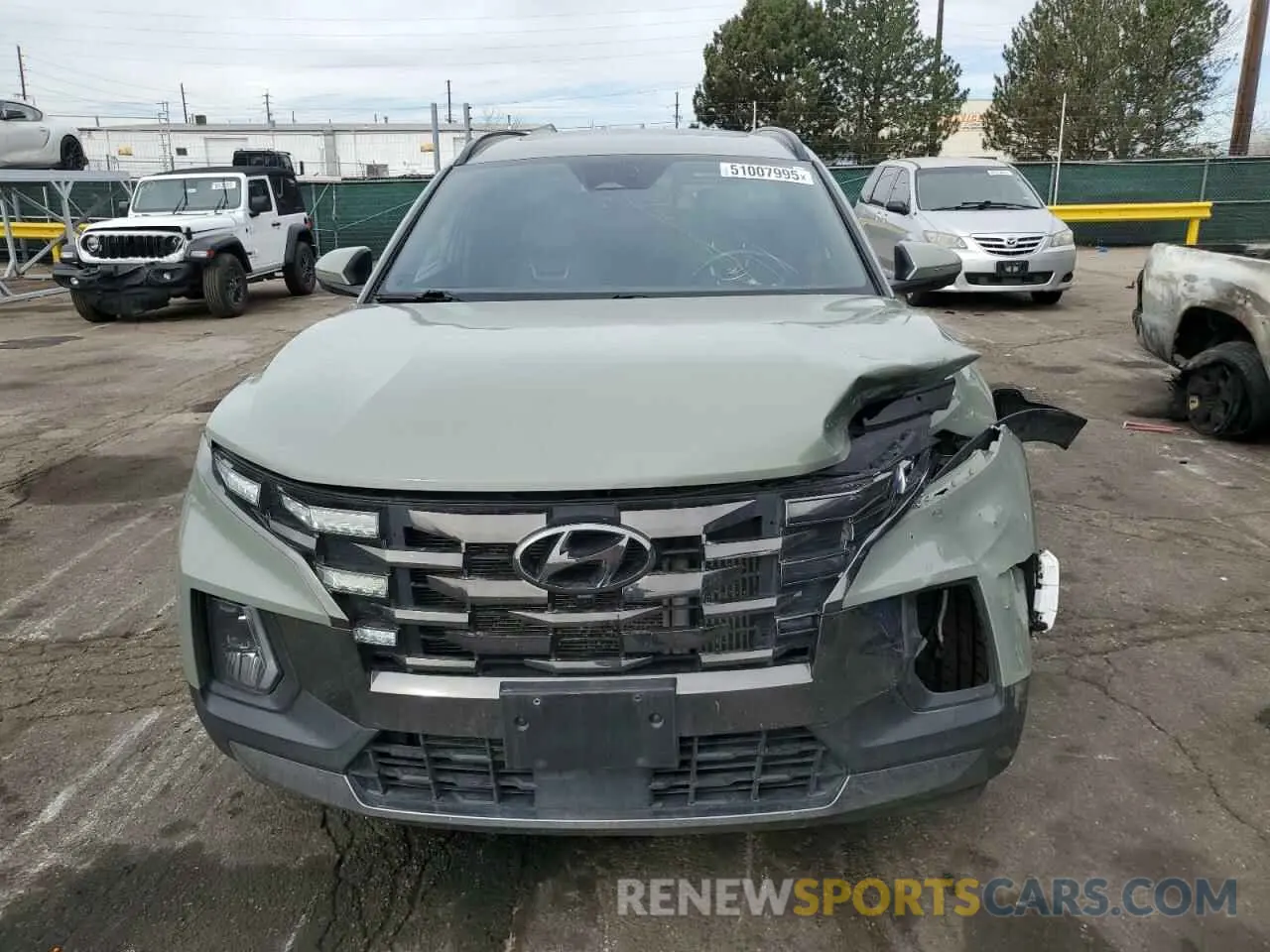5 fotografías del automóvil dañado 5NTJEDAF6NH022905 HYUNDAI SANTA CRUZ 2022