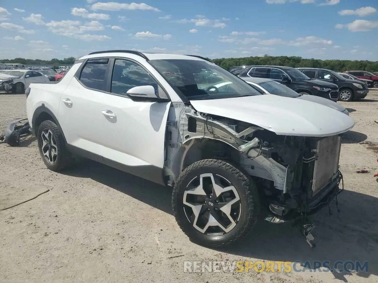 4 fotografías del automóvil dañado 5NTJEDAF9NH033350 HYUNDAI SANTA CRUZ 2022
