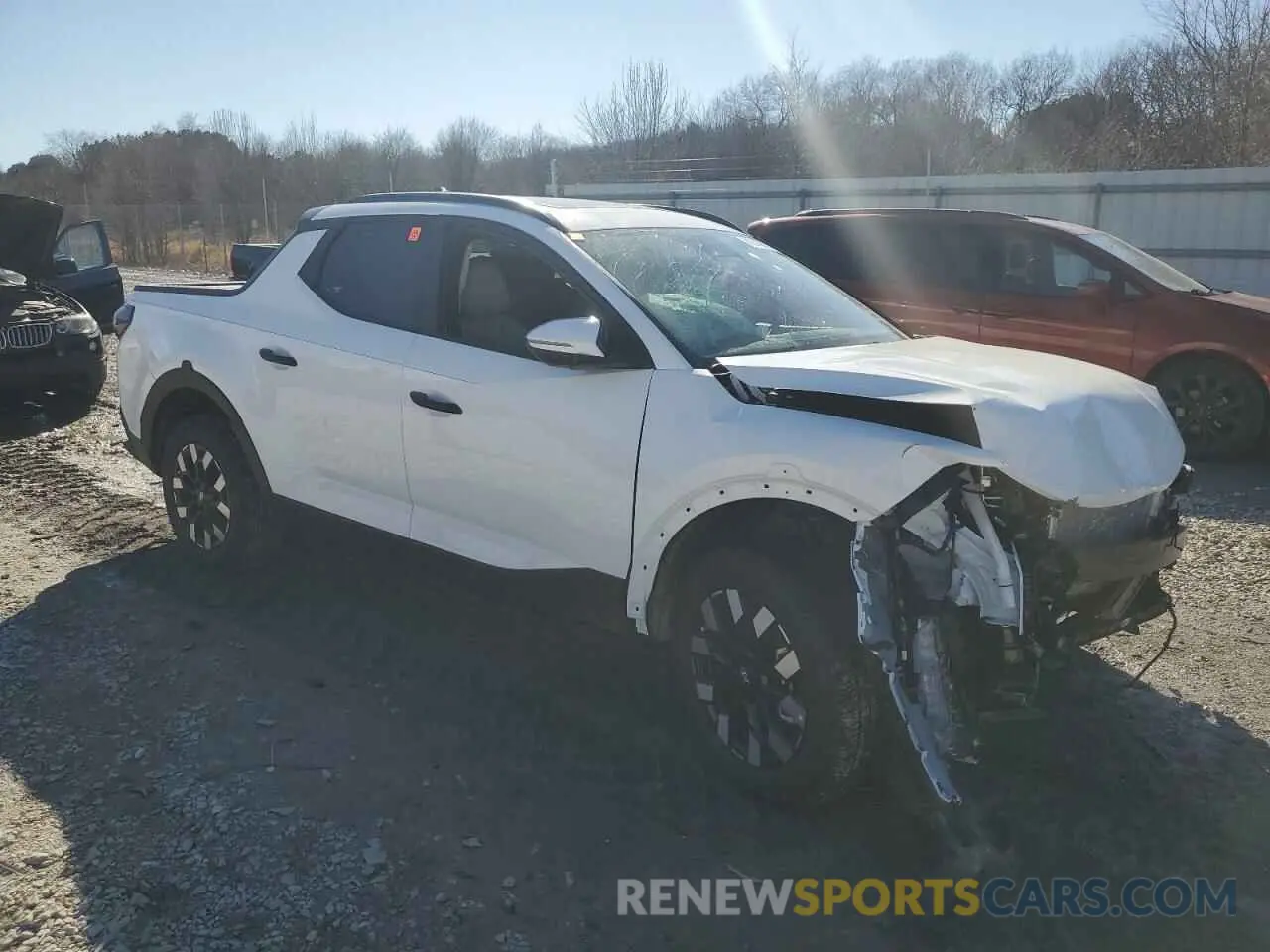 4 fotografías del automóvil dañado 5NTJCDDE7SH131958 HYUNDAI SANTA CRUZ 2025