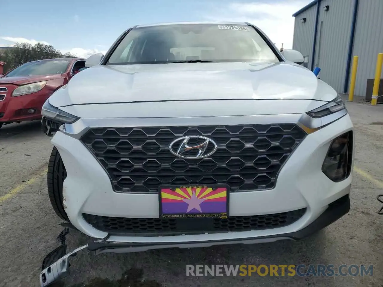 5 fotografías del automóvil dañado 5NMS23AD2KH100402 HYUNDAI SANTA FE 2019