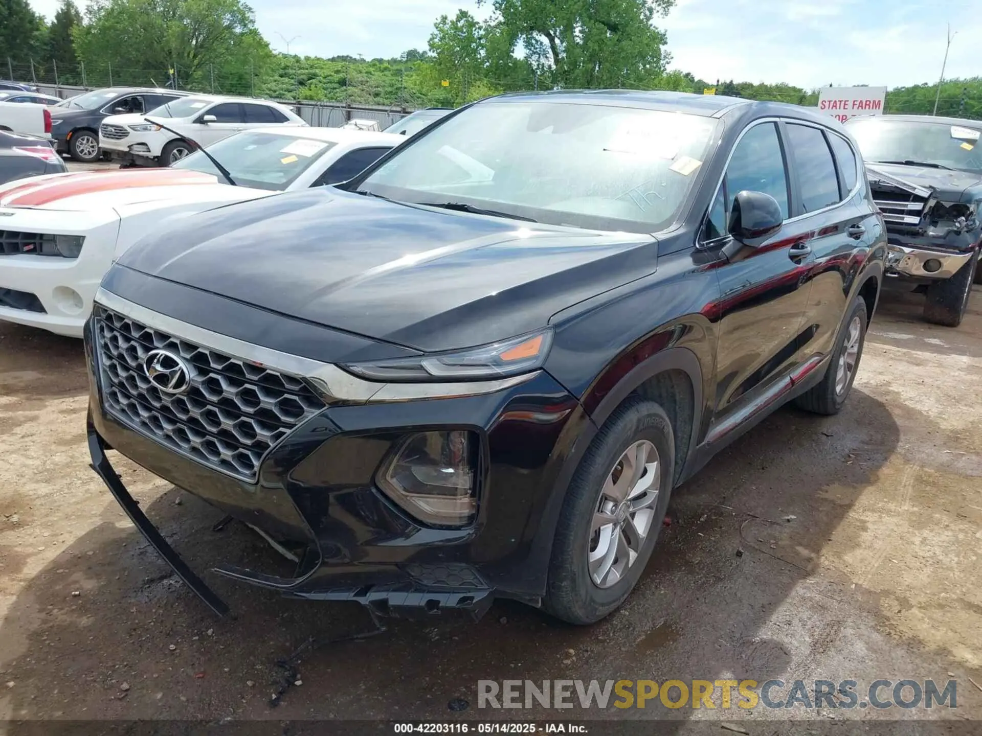 2 fotografías del automóvil dañado 5NMS23AD3KH016699 HYUNDAI SANTA FE 2019