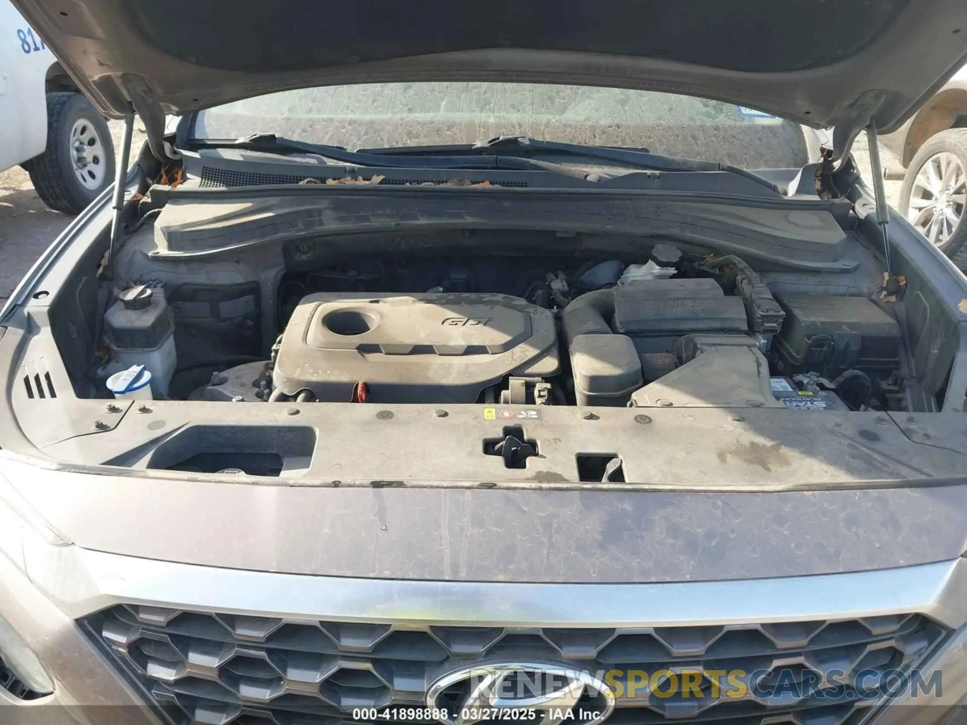 10 fotografías del automóvil dañado 5NMS23AD3KH117001 HYUNDAI SANTA FE 2019