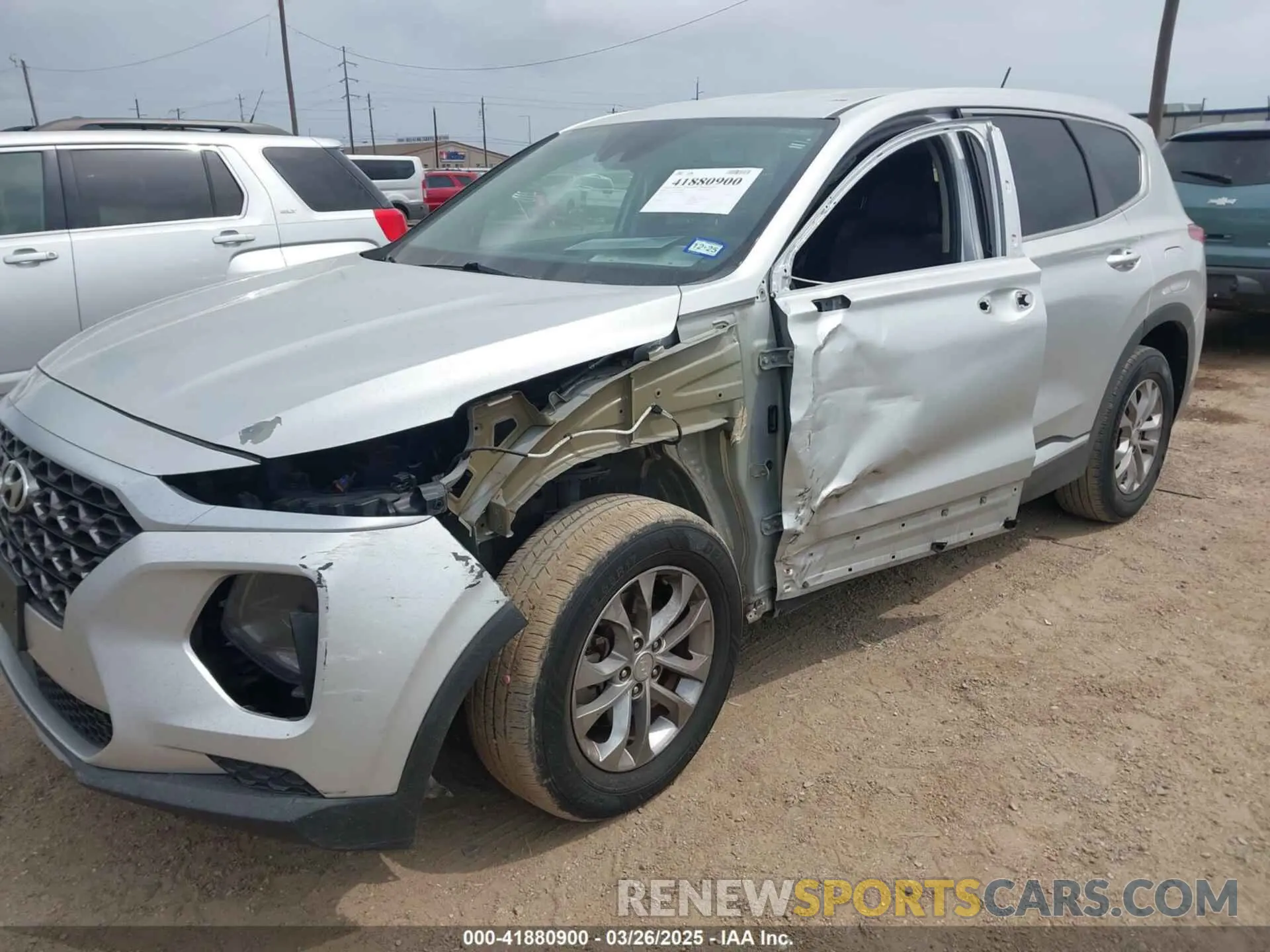6 fotografías del automóvil dañado 5NMS23AD4KH046066 HYUNDAI SANTA FE 2019