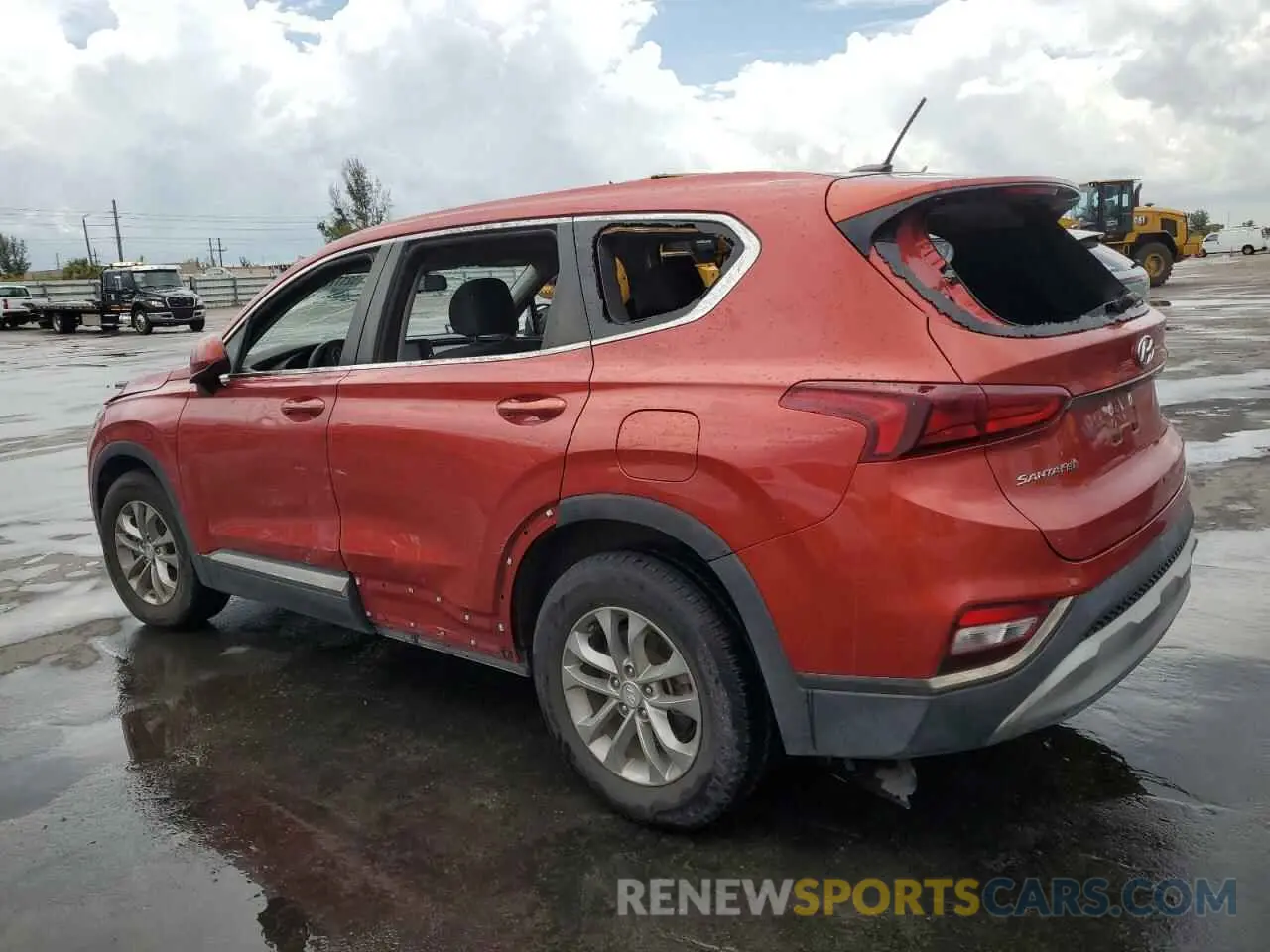 2 fotografías del automóvil dañado 5NMS23AD4KH096160 HYUNDAI SANTA FE 2019