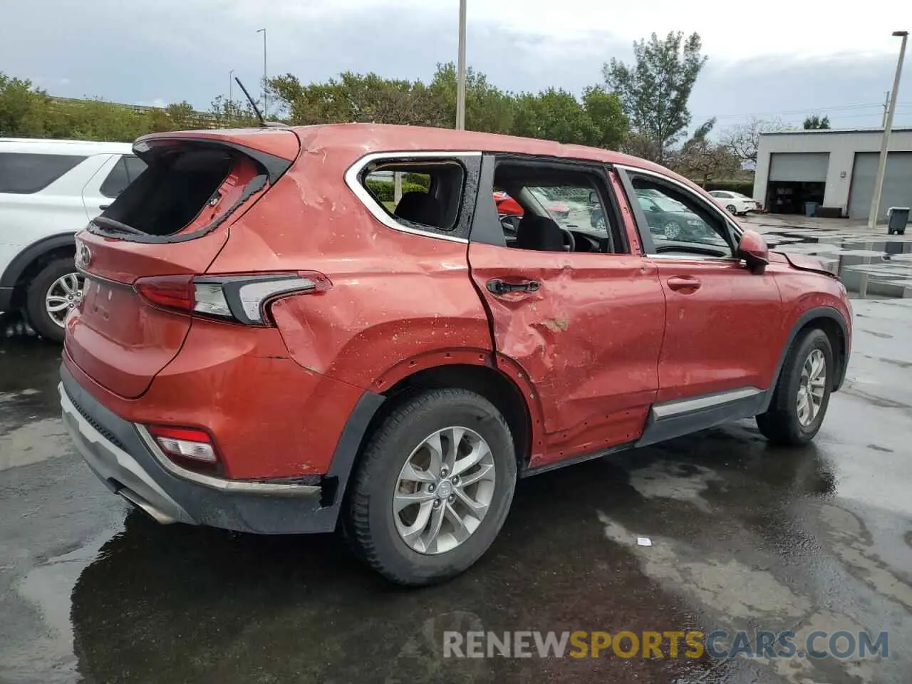 3 fotografías del automóvil dañado 5NMS23AD4KH096160 HYUNDAI SANTA FE 2019