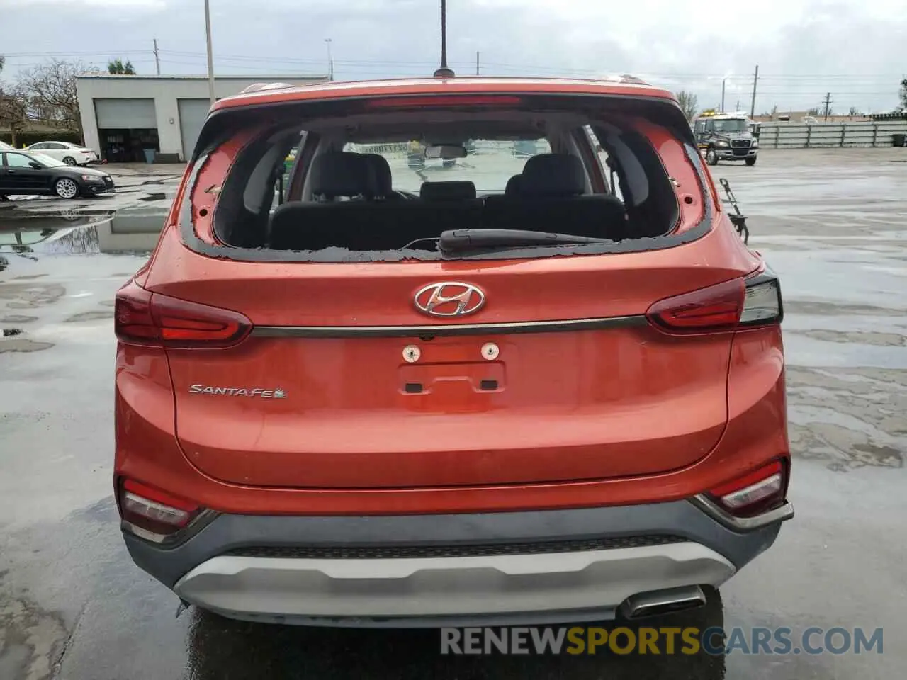 6 fotografías del automóvil dañado 5NMS23AD4KH096160 HYUNDAI SANTA FE 2019
